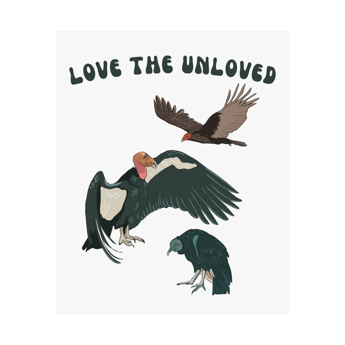 Love the Unloved Vulture Art Print