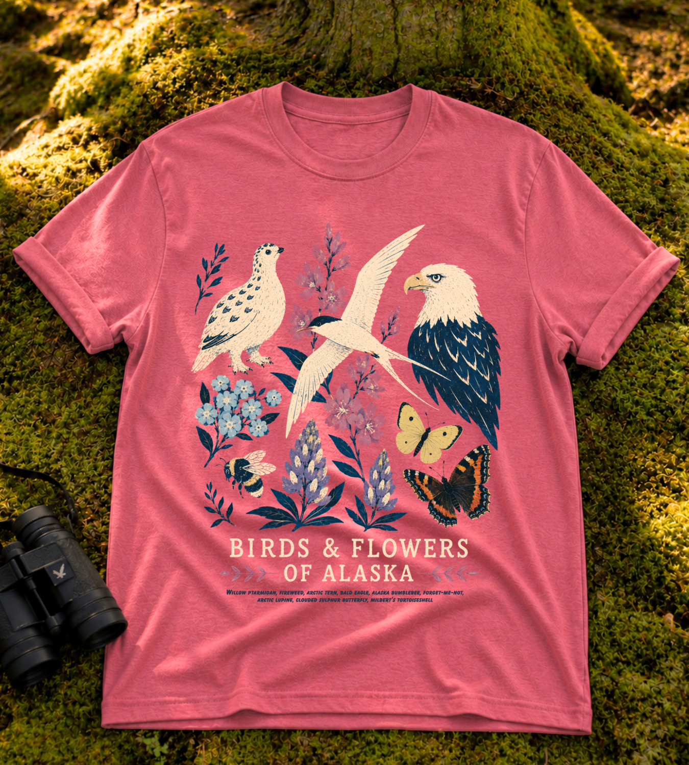 Birds & Flowers of Alaska T Shirt