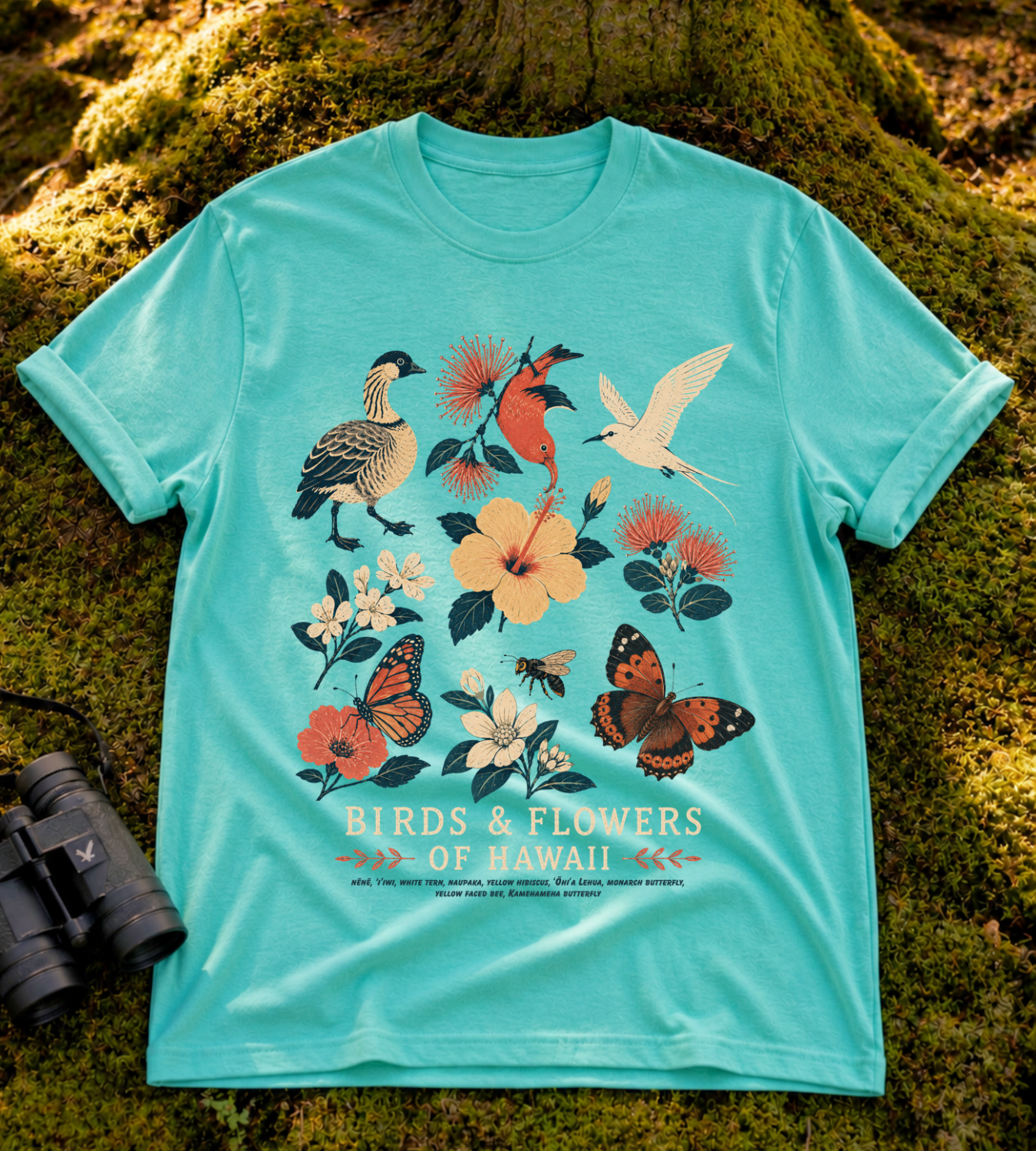 Birds & Flowers of Hawaii T Shirt
