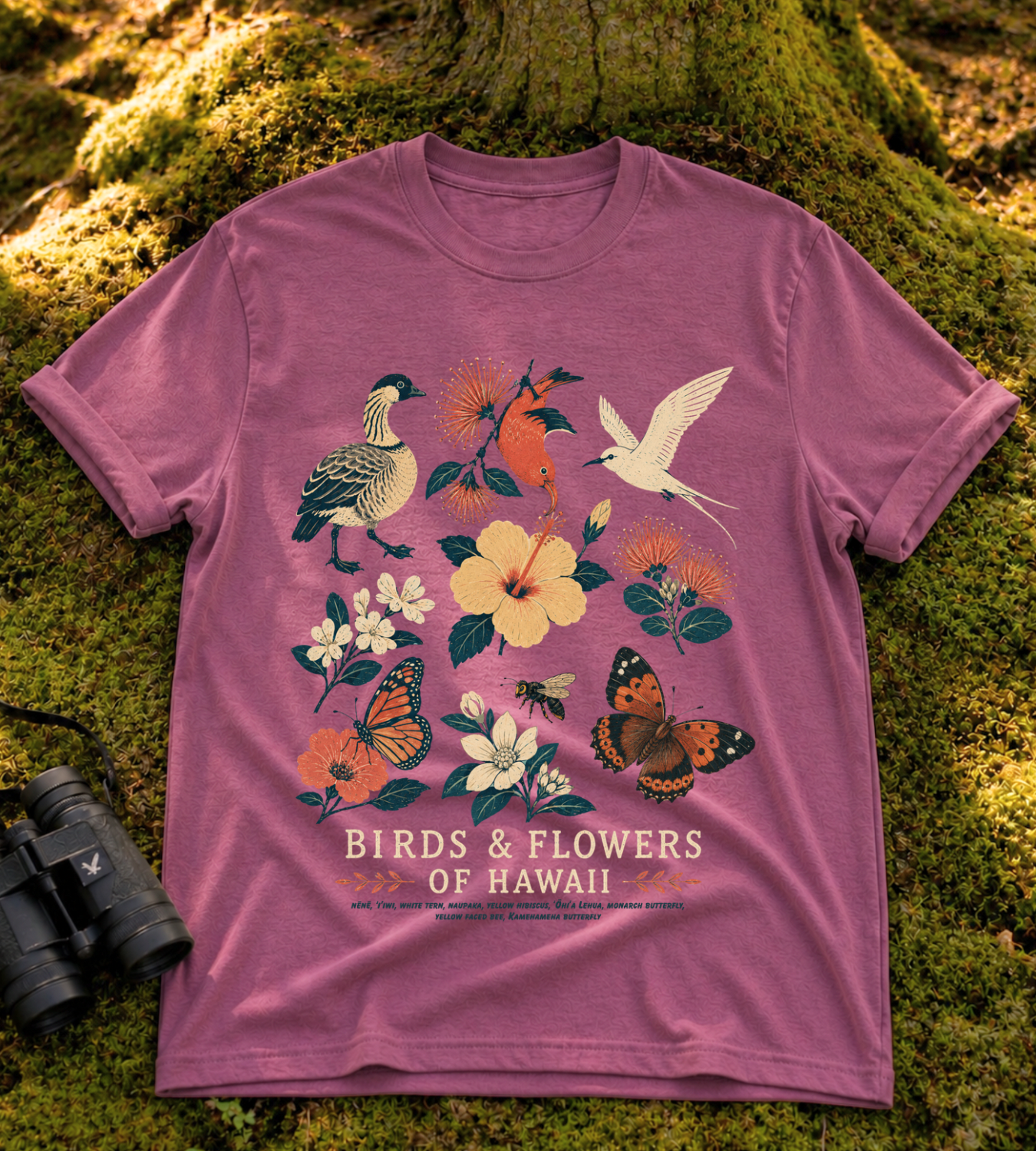 Birds & Flowers of Hawaii T Shirt
