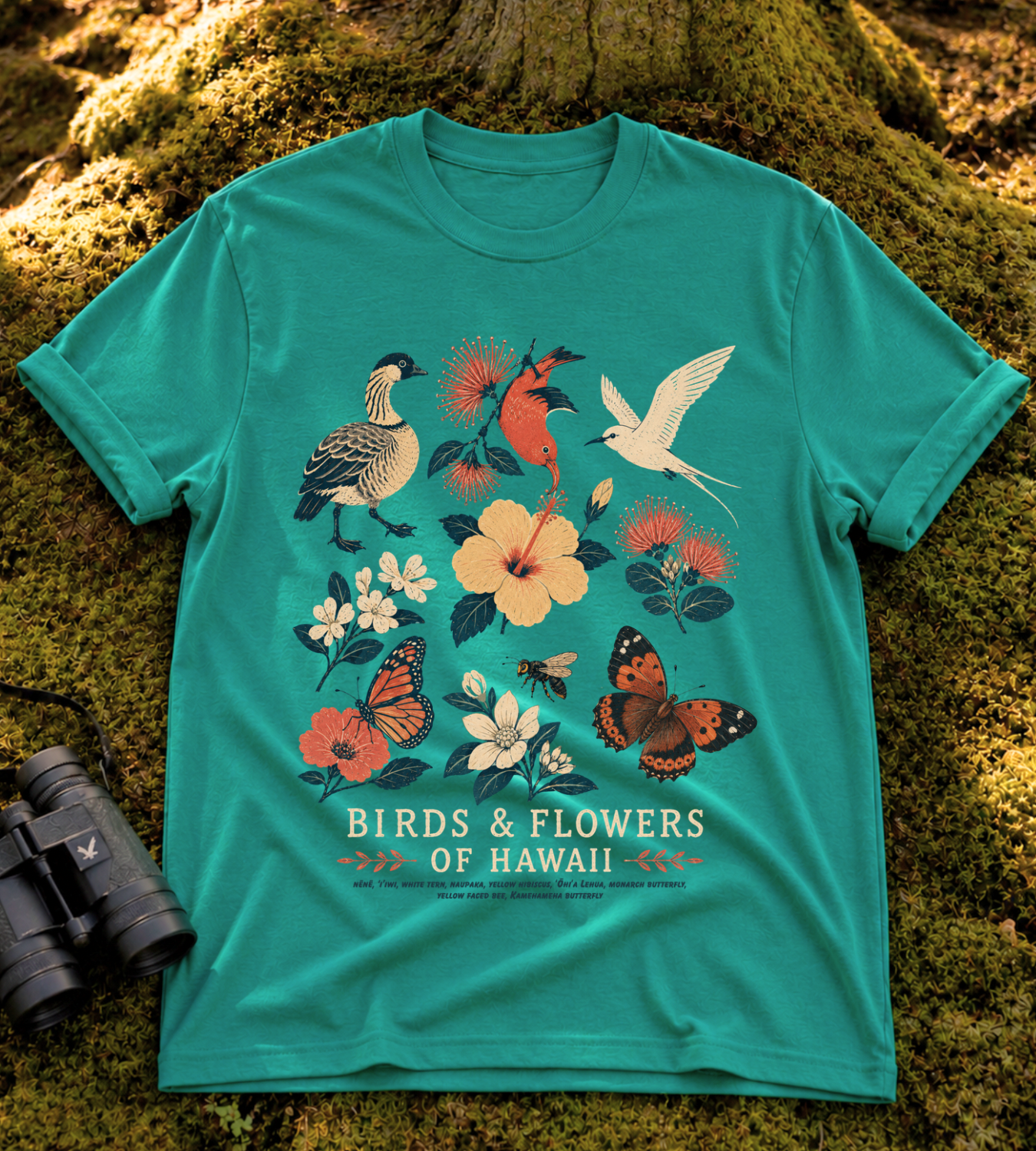 Birds & Flowers of Hawaii T Shirt