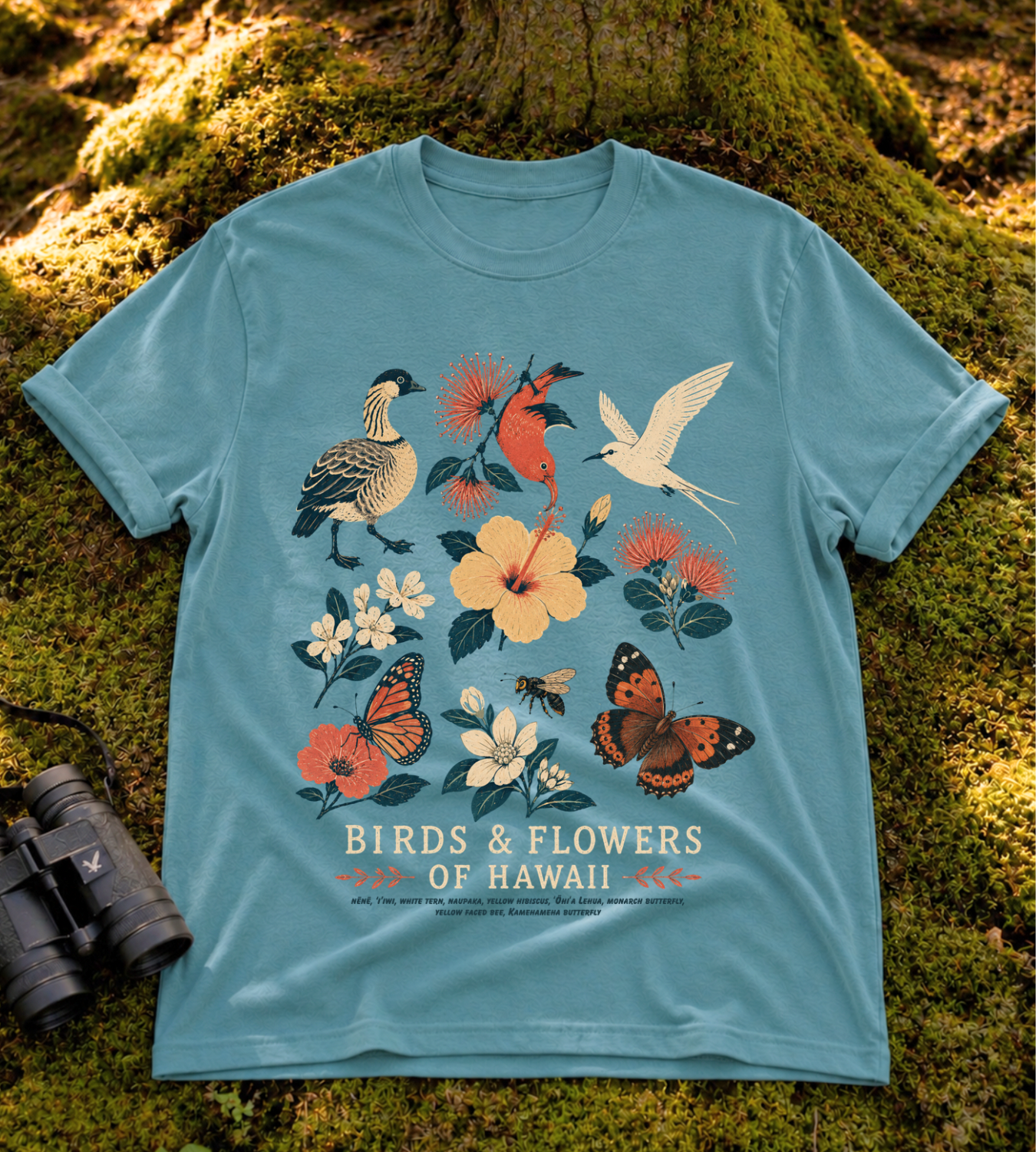 Birds & Flowers of Hawaii T Shirt
