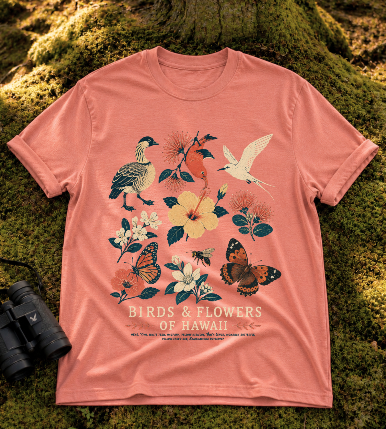 Birds & Flowers of Hawaii T Shirt
