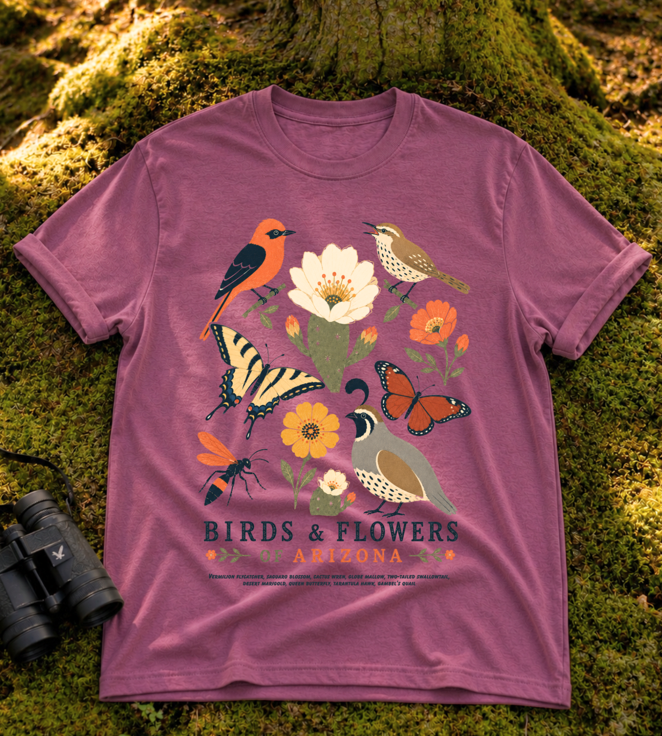 Birds & Flowers of Arizona T Shirt