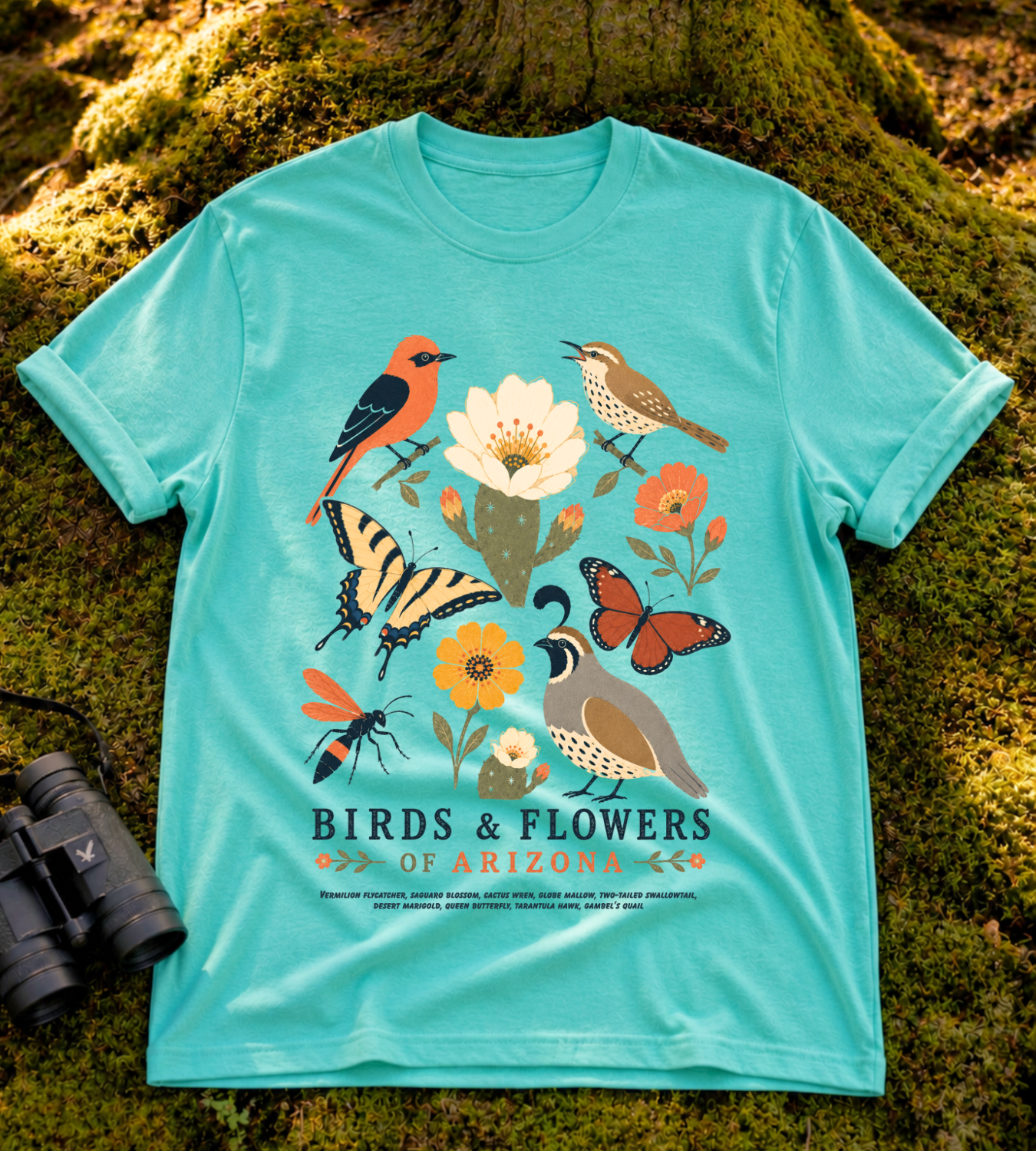 Birds & Flowers of Arizona T Shirt