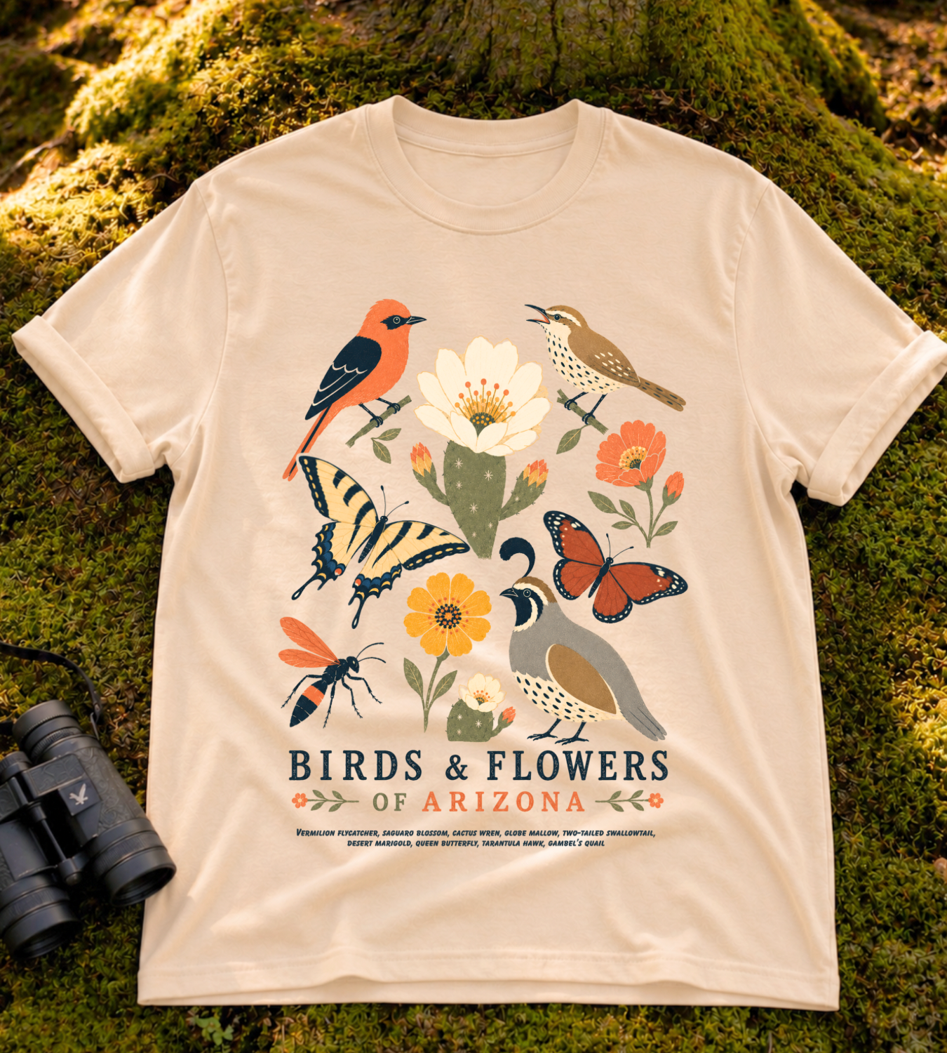 Birds & Flowers of Arizona T Shirt
