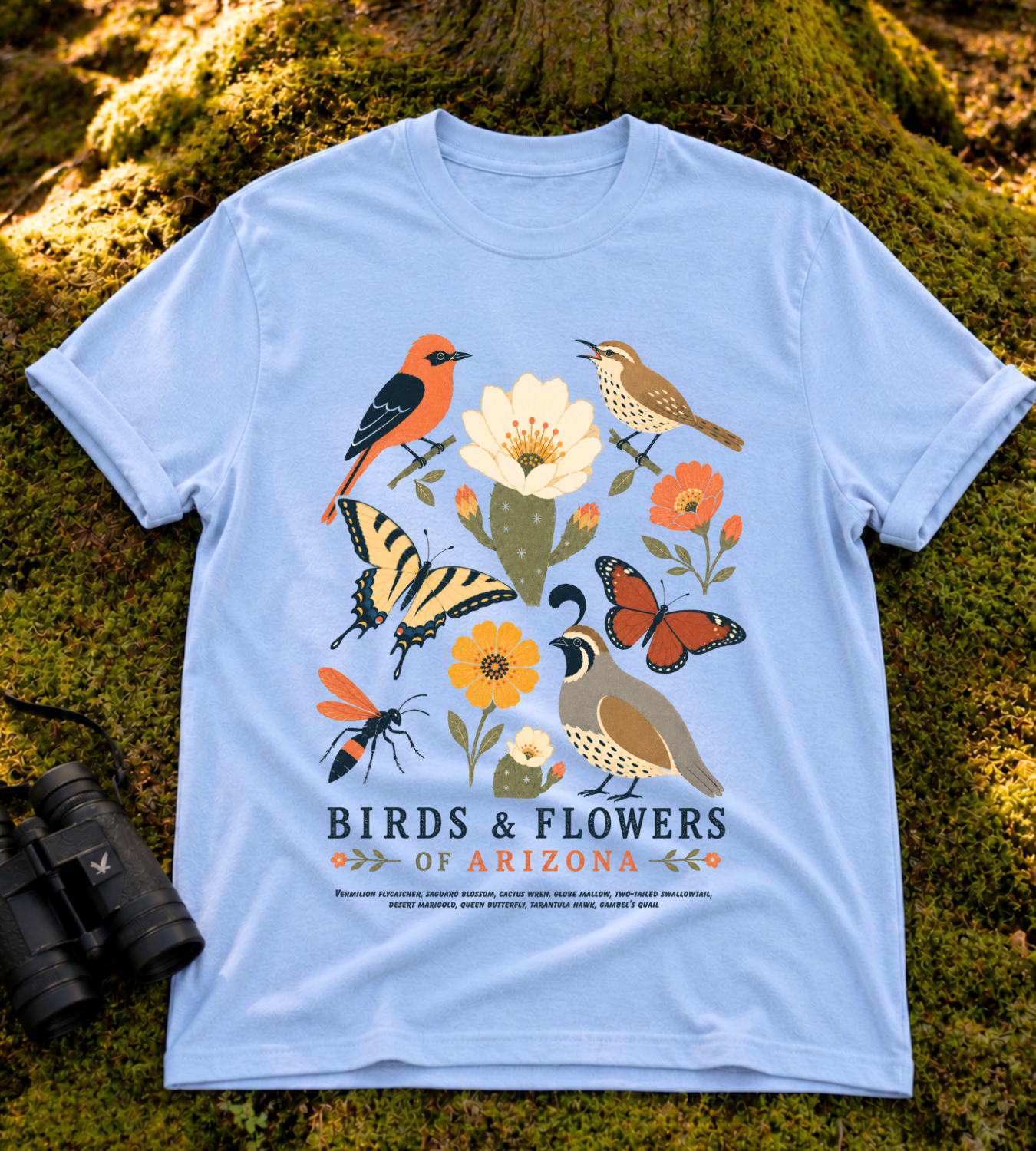 Birds & Flowers of Arizona T Shirt