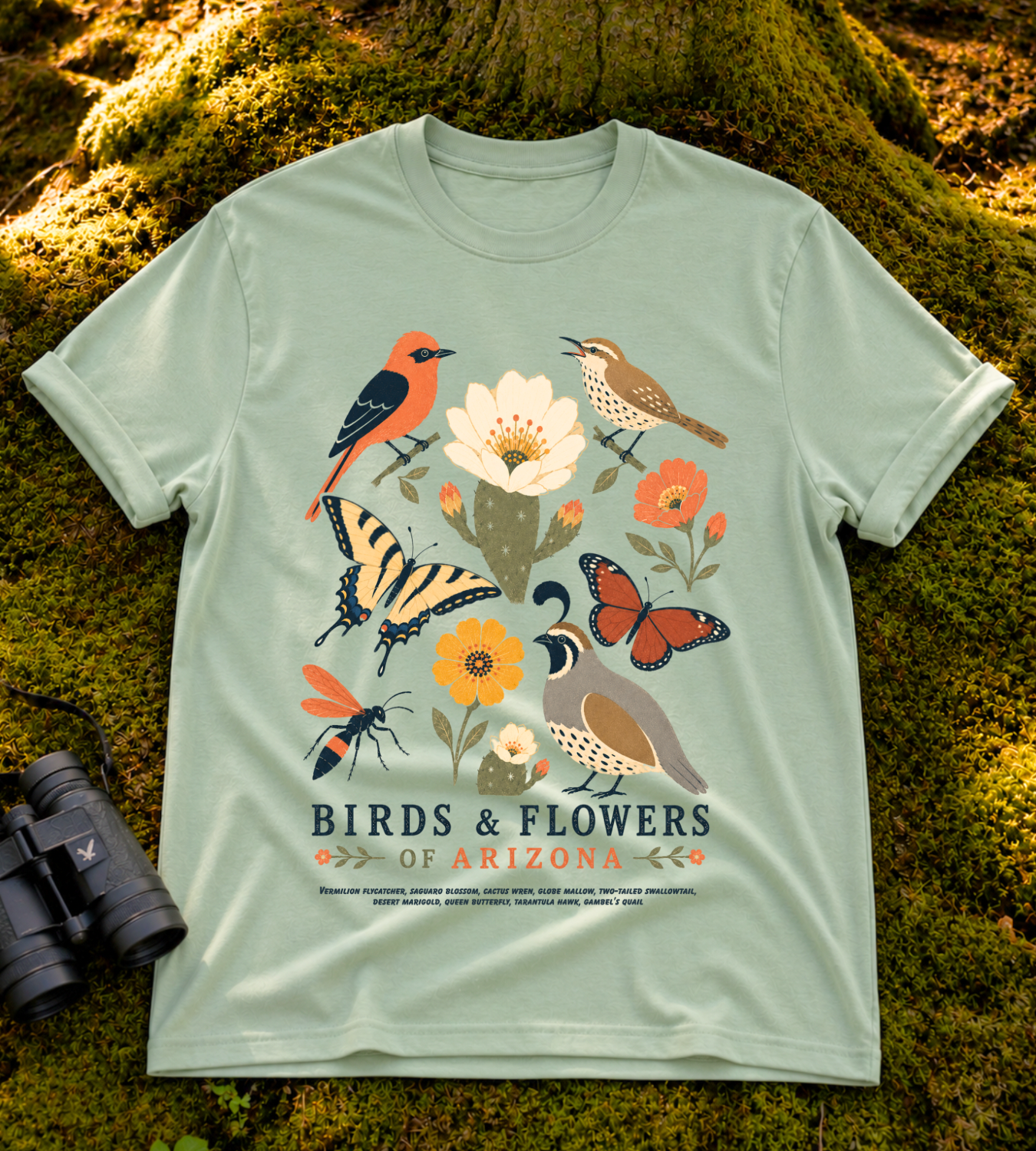 Birds & Flowers of Arizona T Shirt