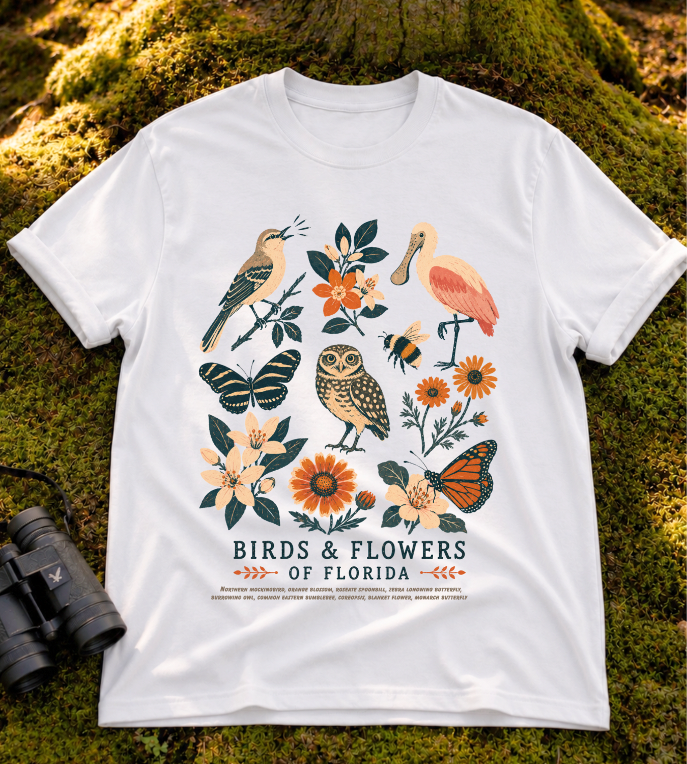 Birds & Flowers of Florida T Shirt