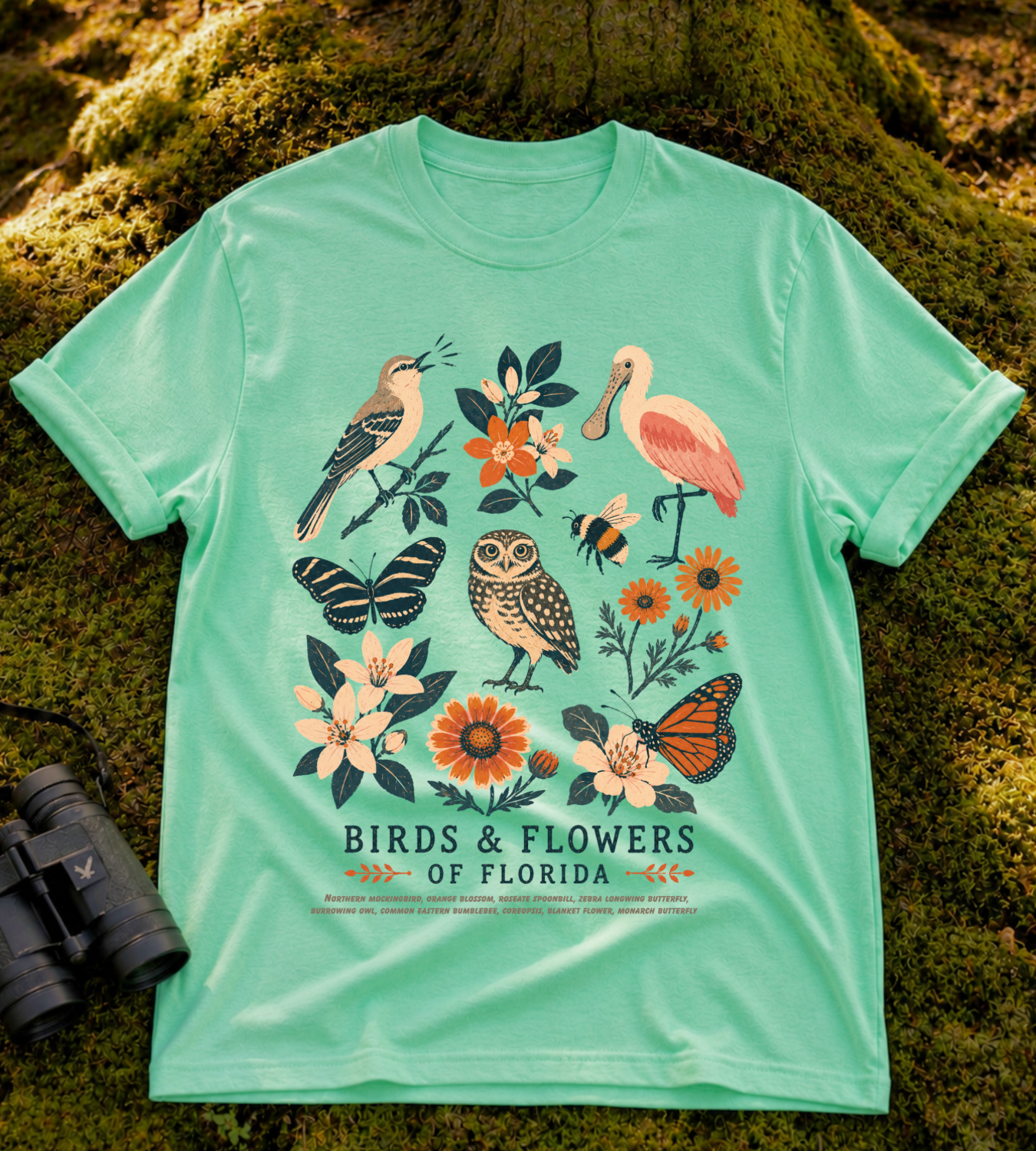 Birds & Flowers of Florida T Shirt
