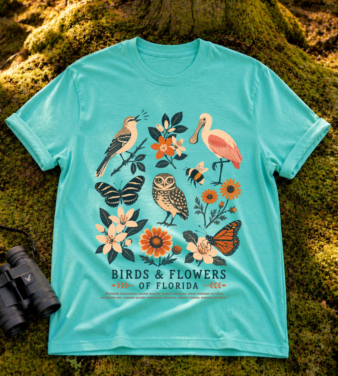Birds & Flowers of Florida T Shirt