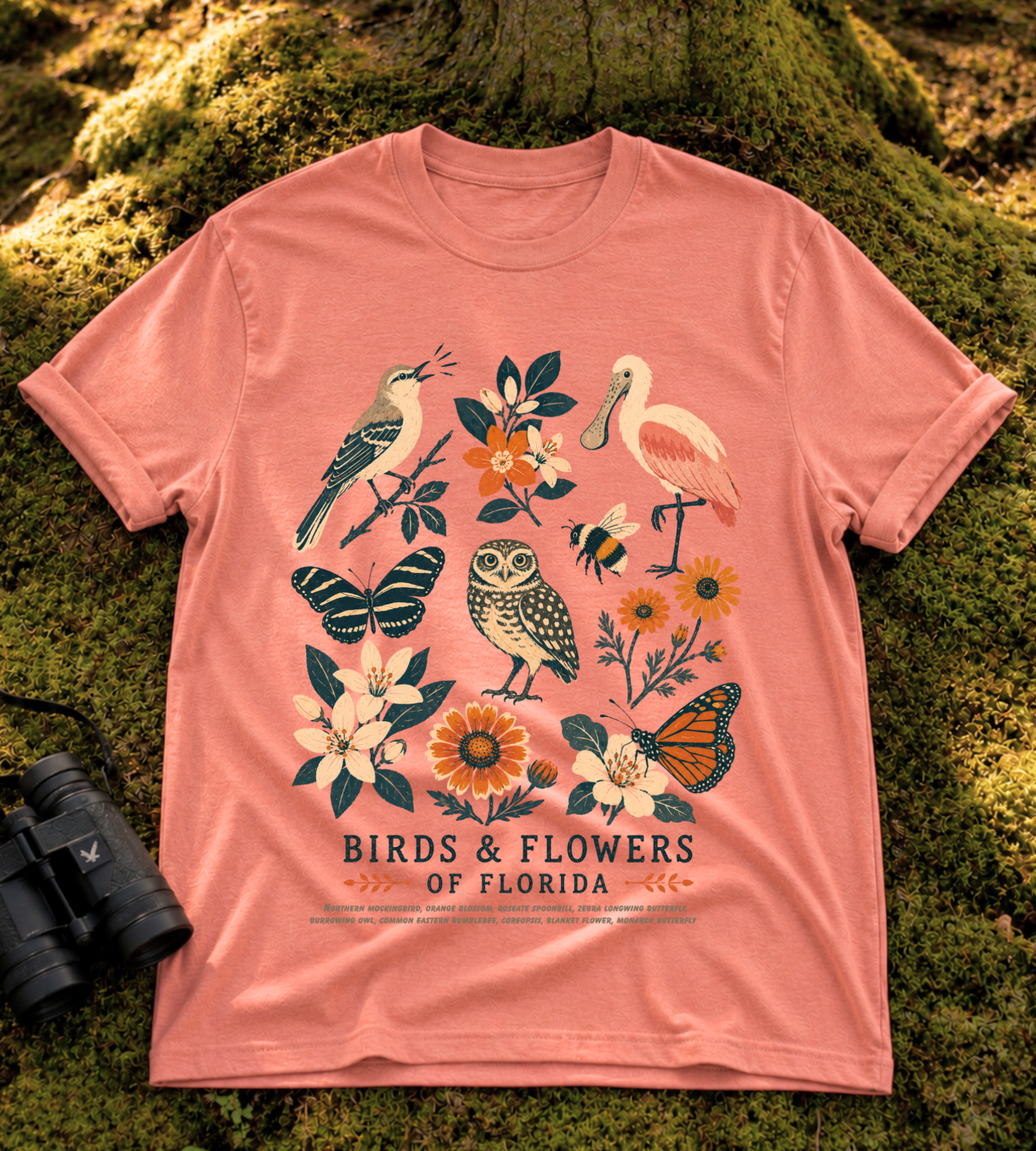 Birds & Flowers of Florida T Shirt