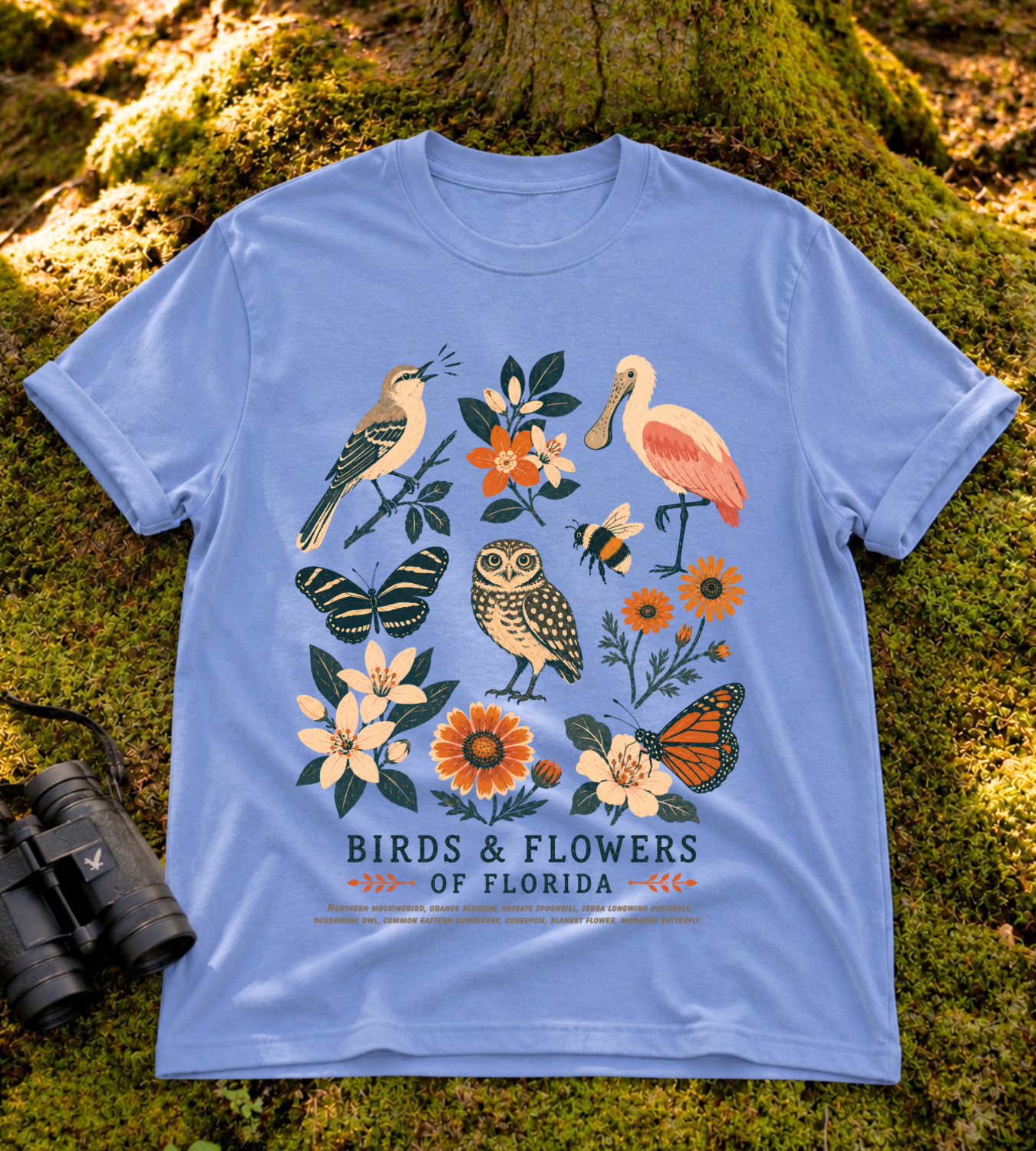 Birds & Flowers of Florida T Shirt