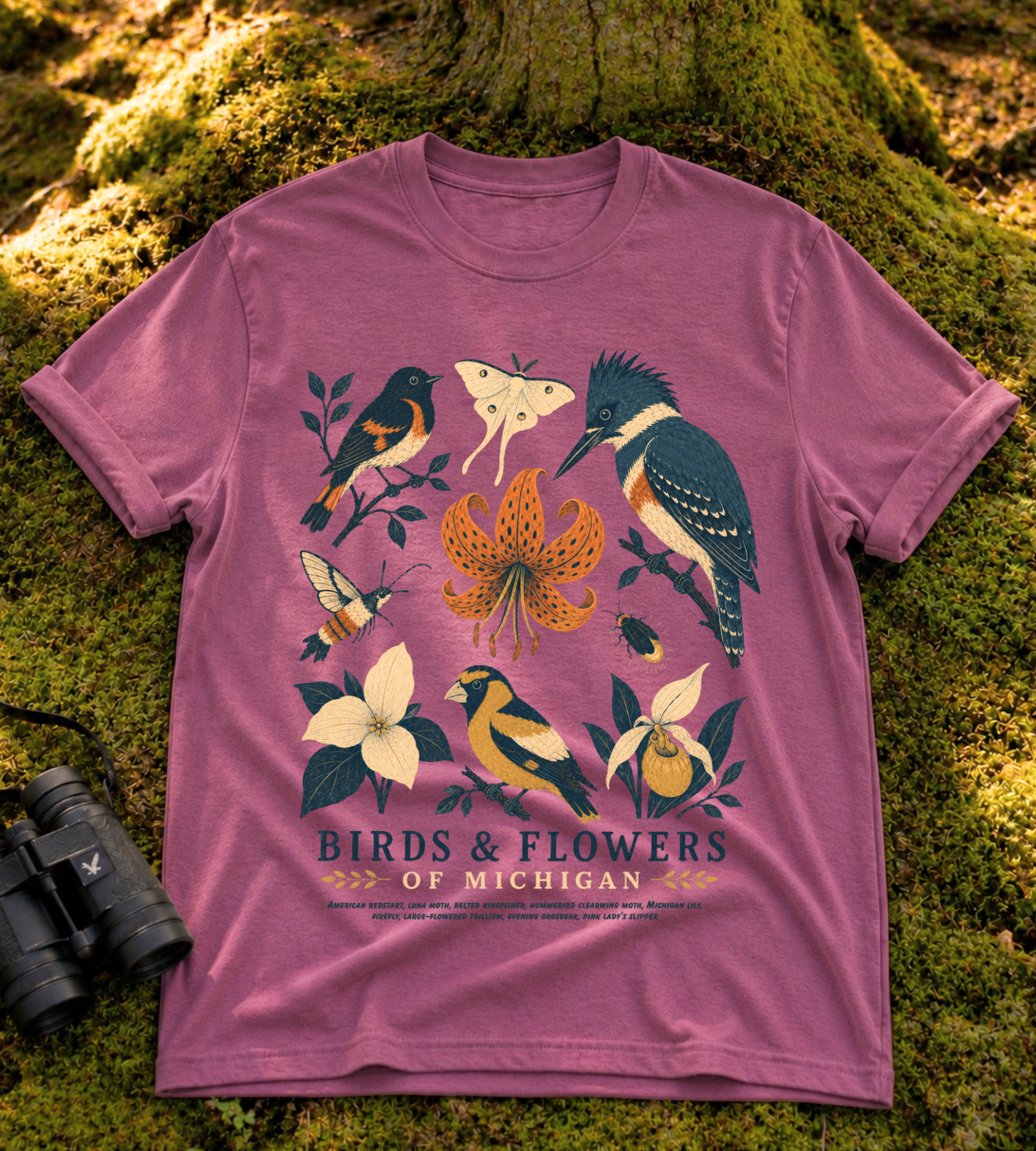 Birds & Flowers of Michigan T-Shirt