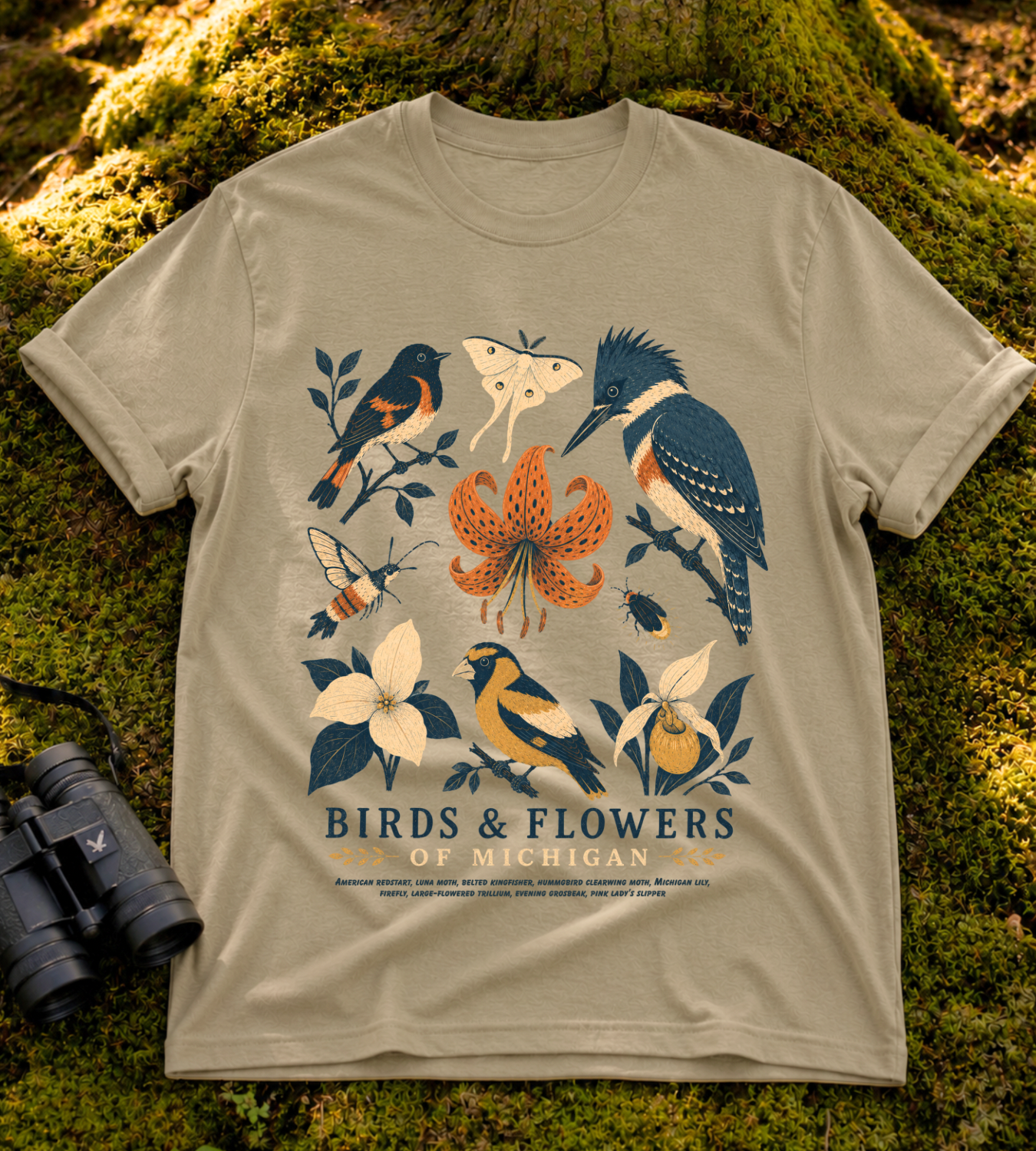 Birds & Flowers of Michigan T-Shirt