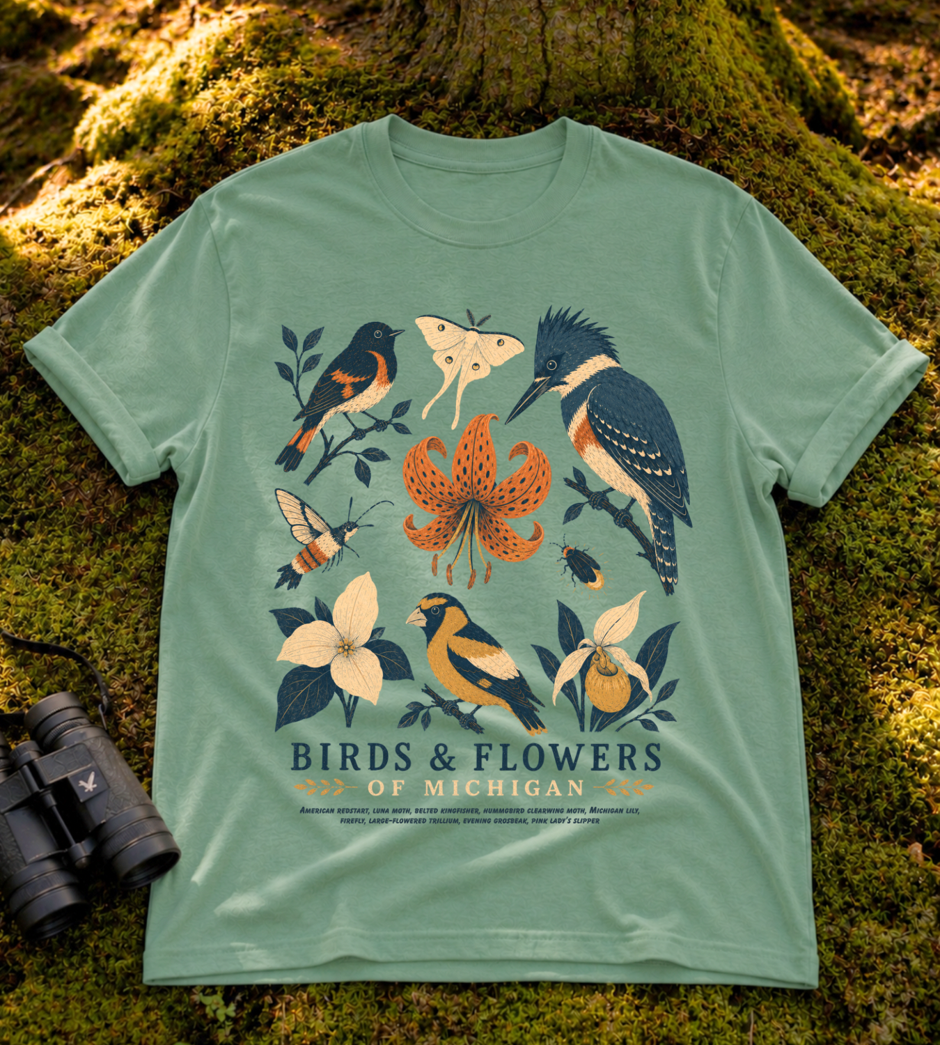 Birds & Flowers of Michigan T-Shirt
