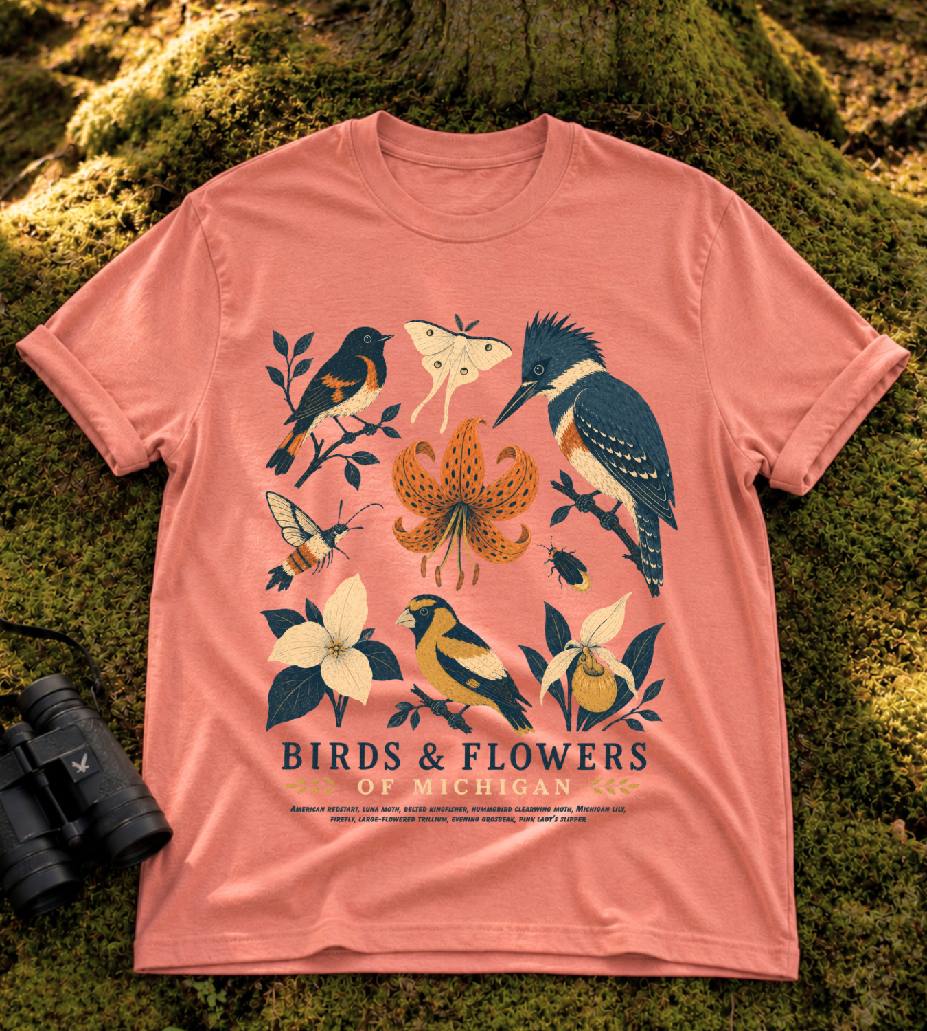 Birds & Flowers of Michigan T-Shirt