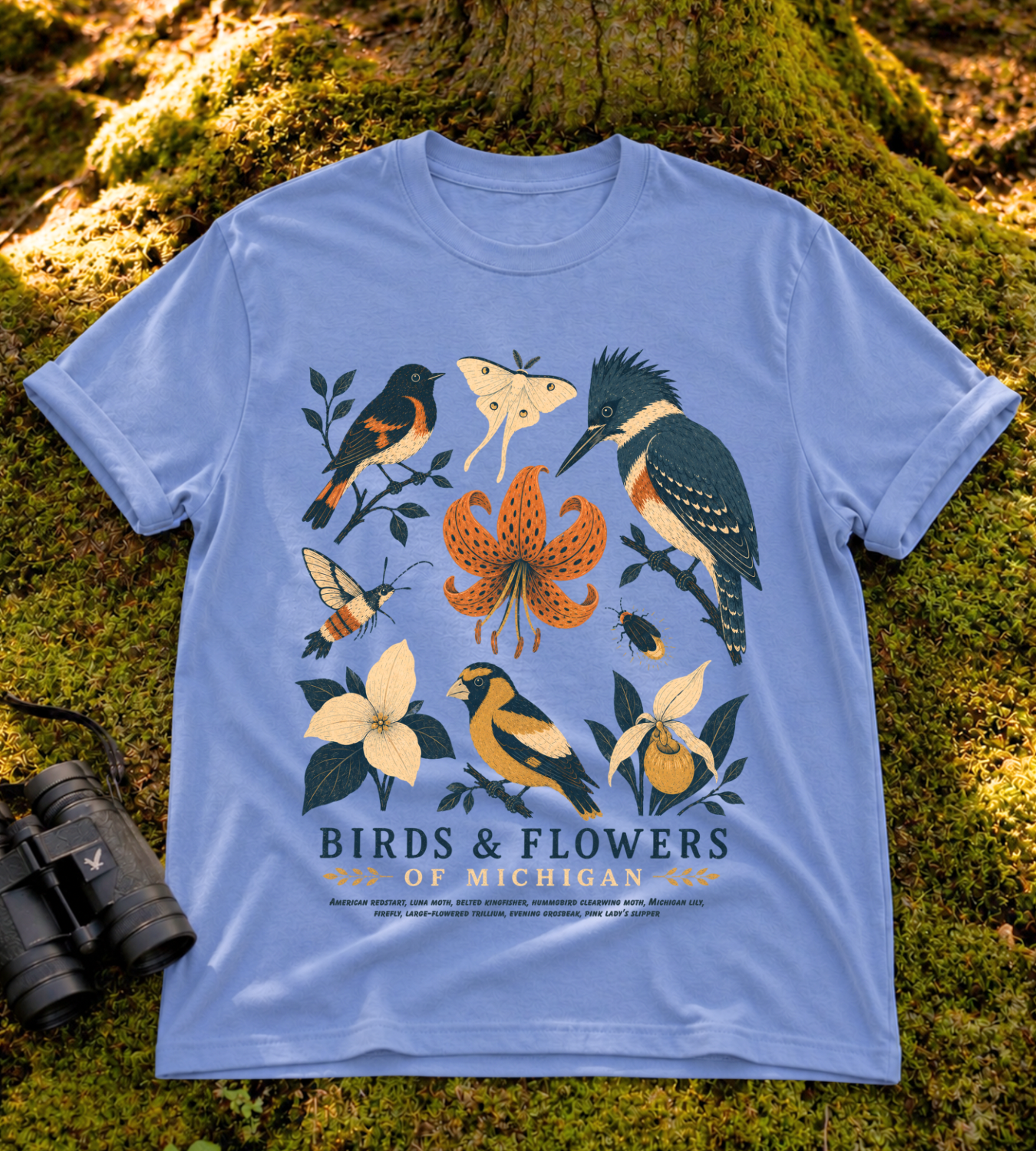 Birds & Flowers of Michigan T-Shirt