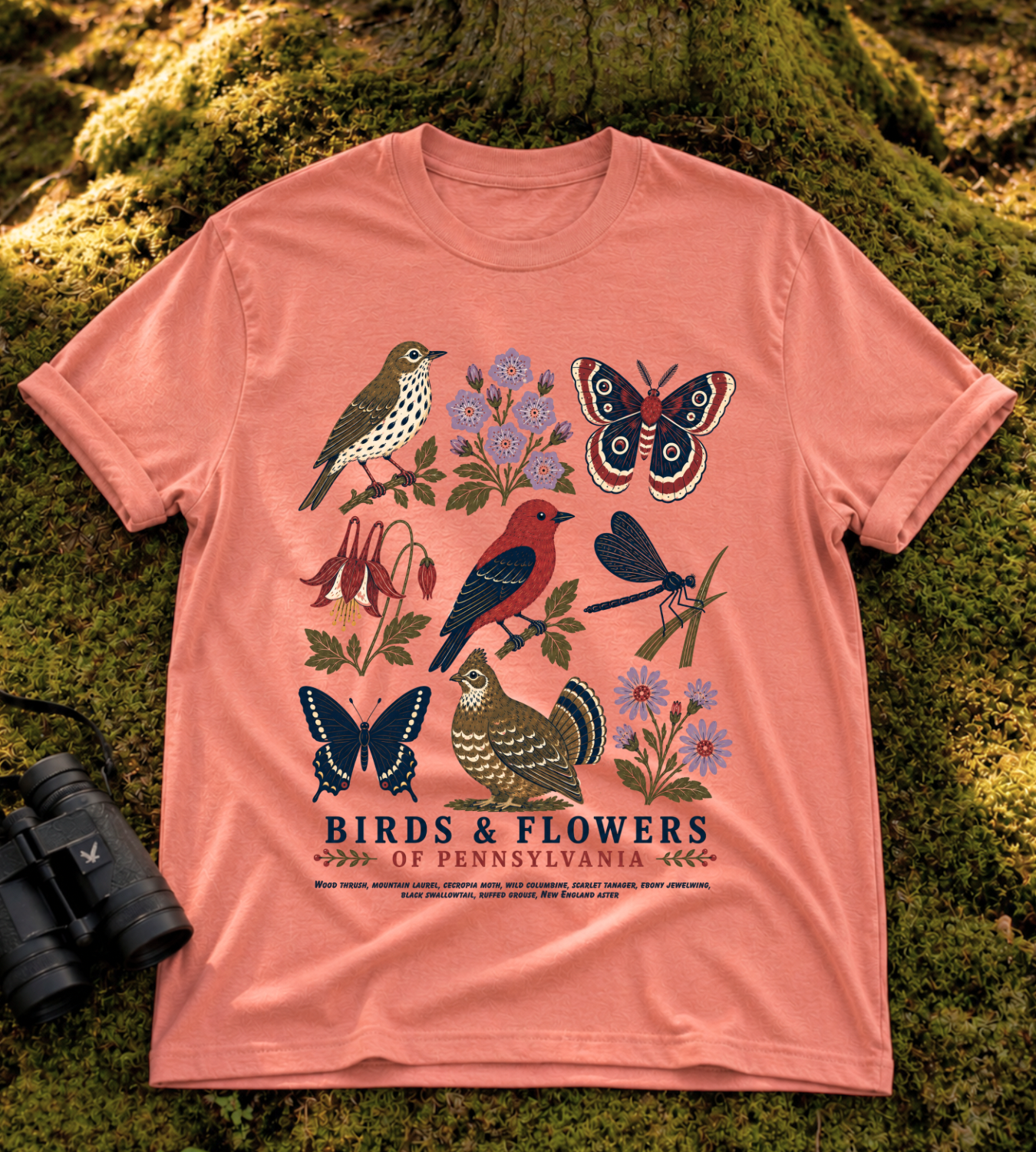 Birds & Flowers of Pennsylvania T Shirt