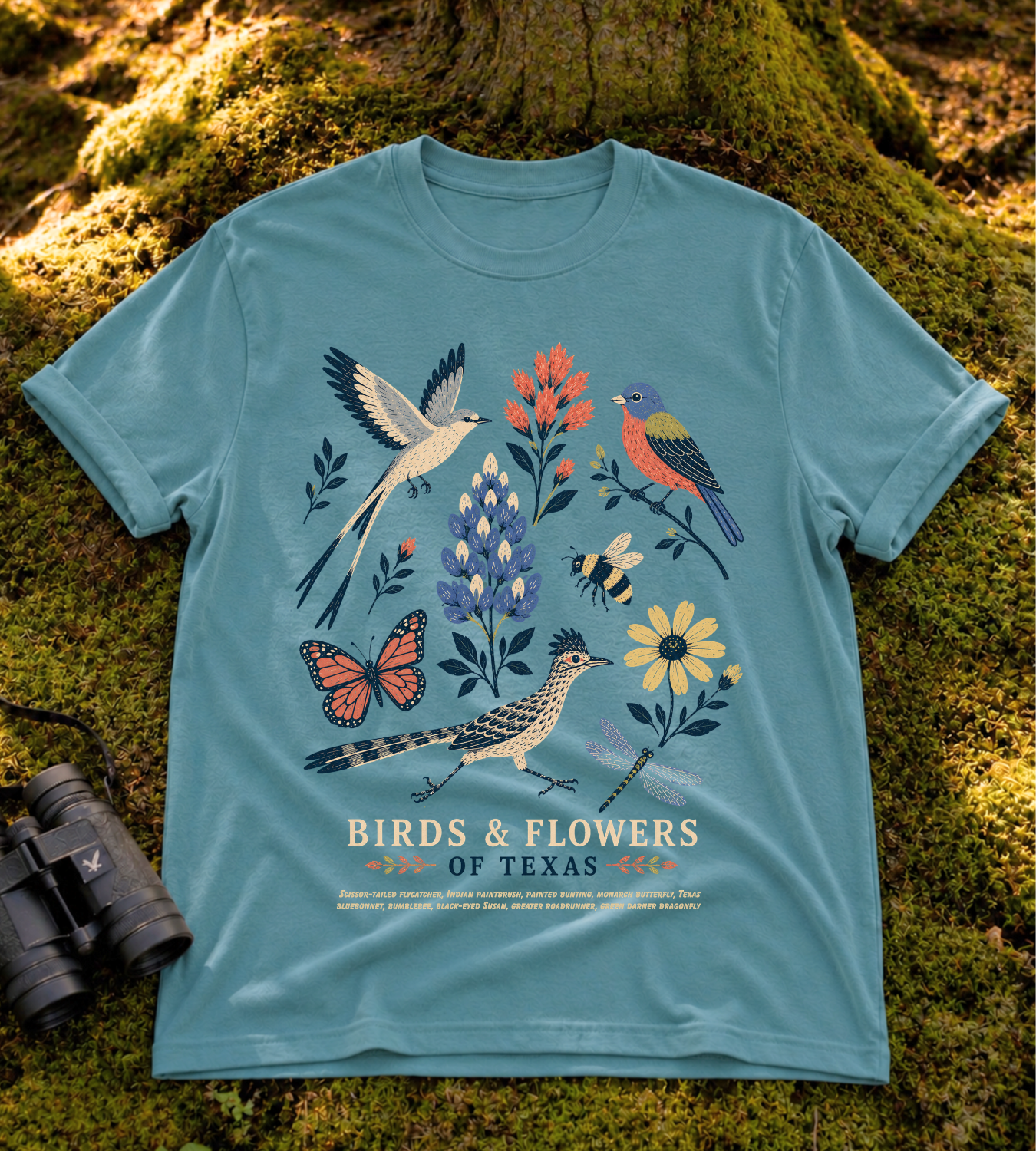 Birds & Flowers of Texas T Shirt