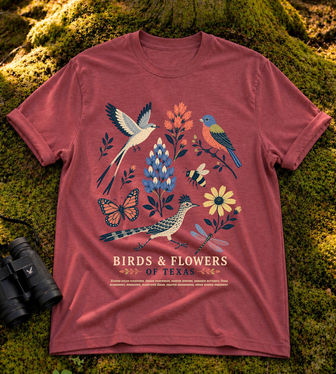 Birds & Flowers of Texas T Shirt