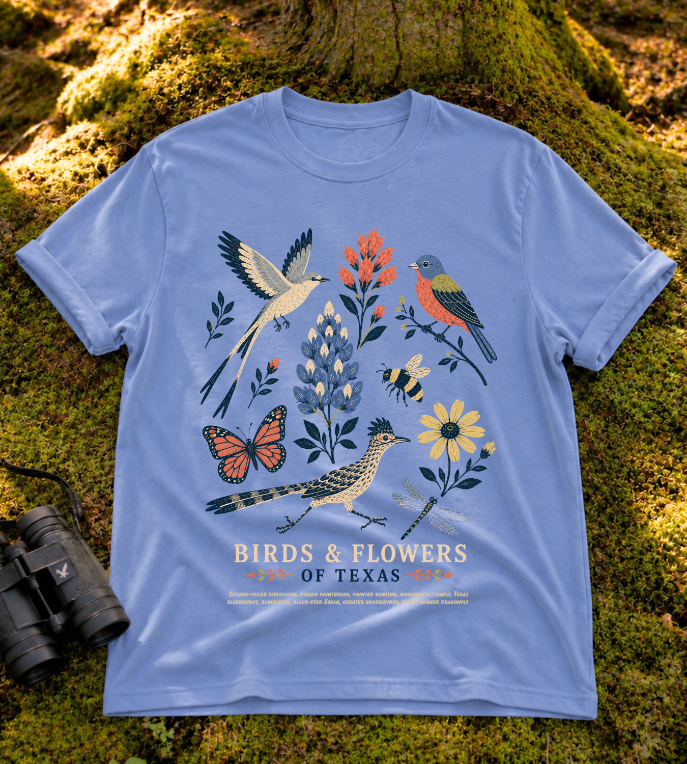 Birds & Flowers of Texas T Shirt