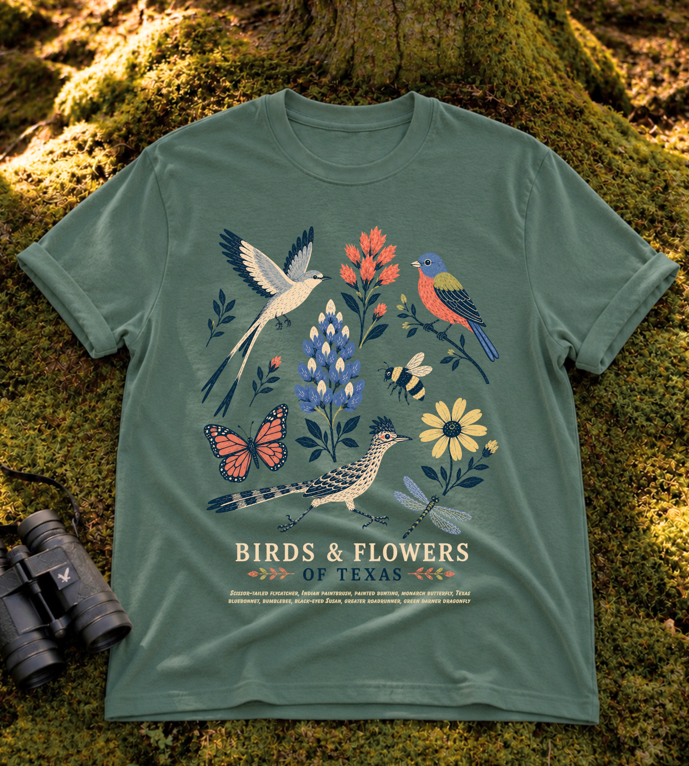 Birds & Flowers of Texas T Shirt