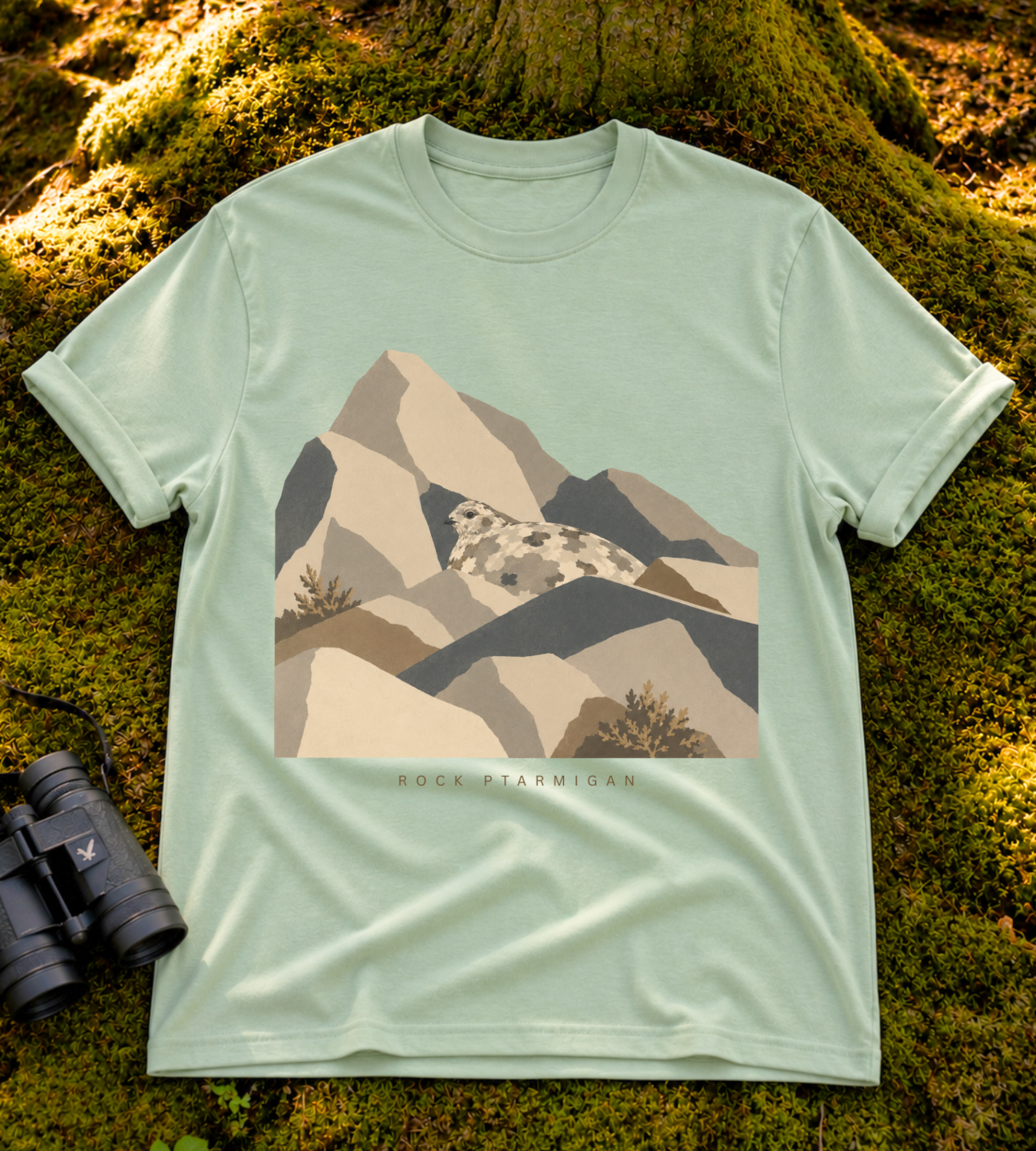 Camouflage Rock Ptarmigan T Shirt