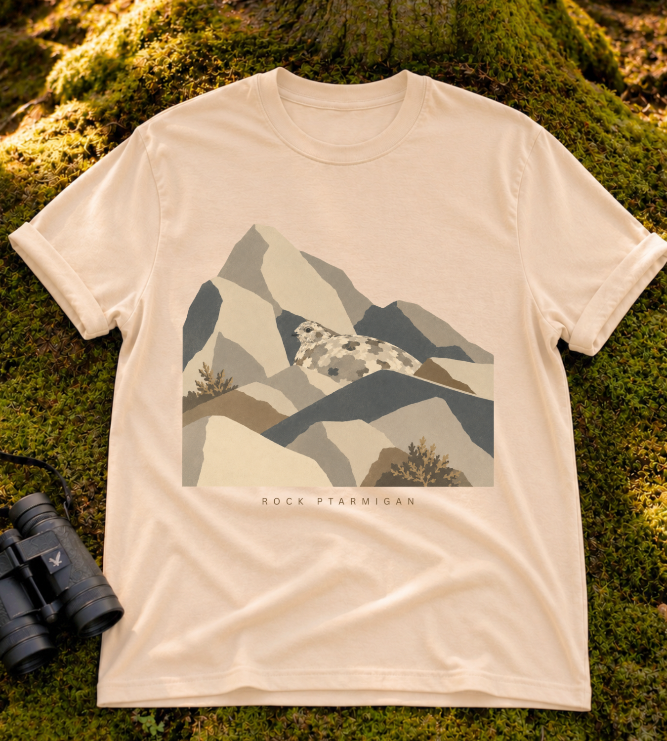 Camouflage Rock Ptarmigan T Shirt