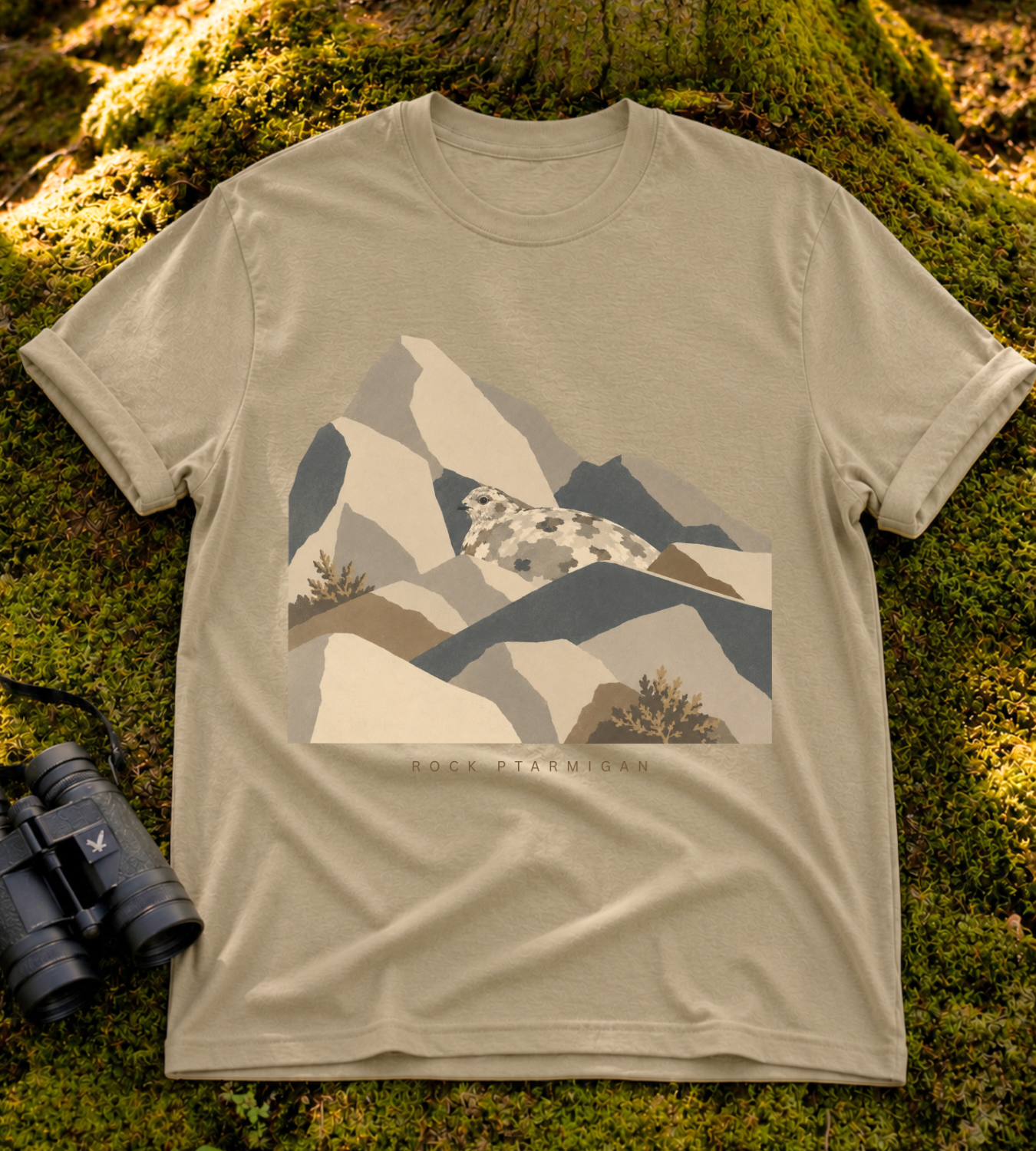 Camouflage Rock Ptarmigan T Shirt