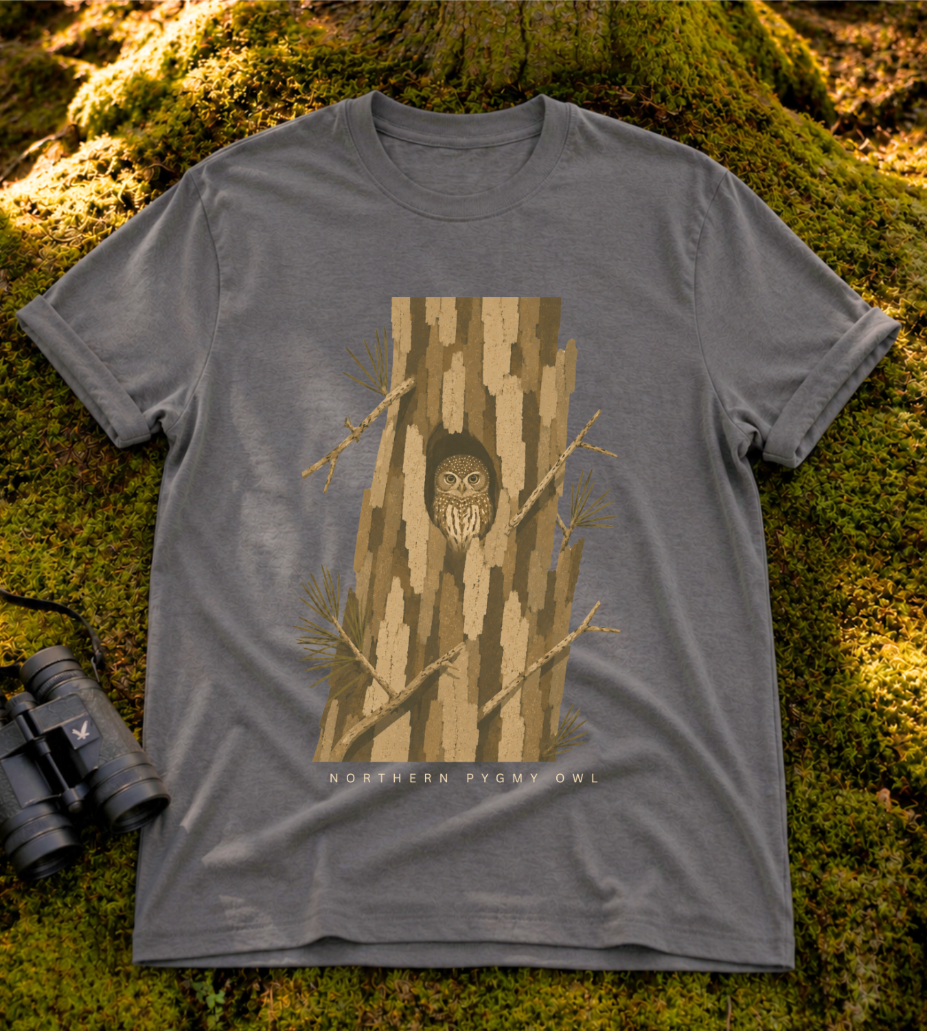 Camouflage Northern Pygmy Owl T Shirt