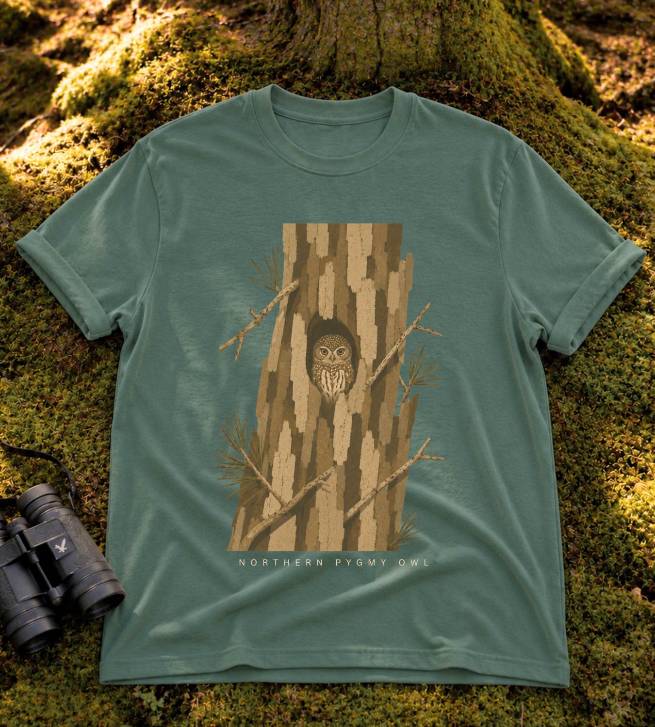 Camouflage Northern Pygmy Owl T Shirt