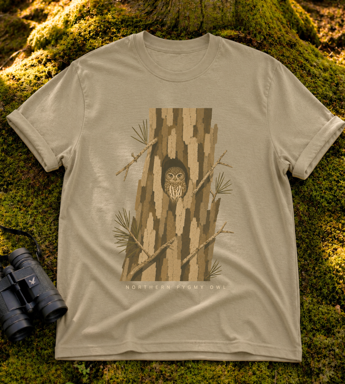 Camouflage Northern Pygmy Owl T Shirt