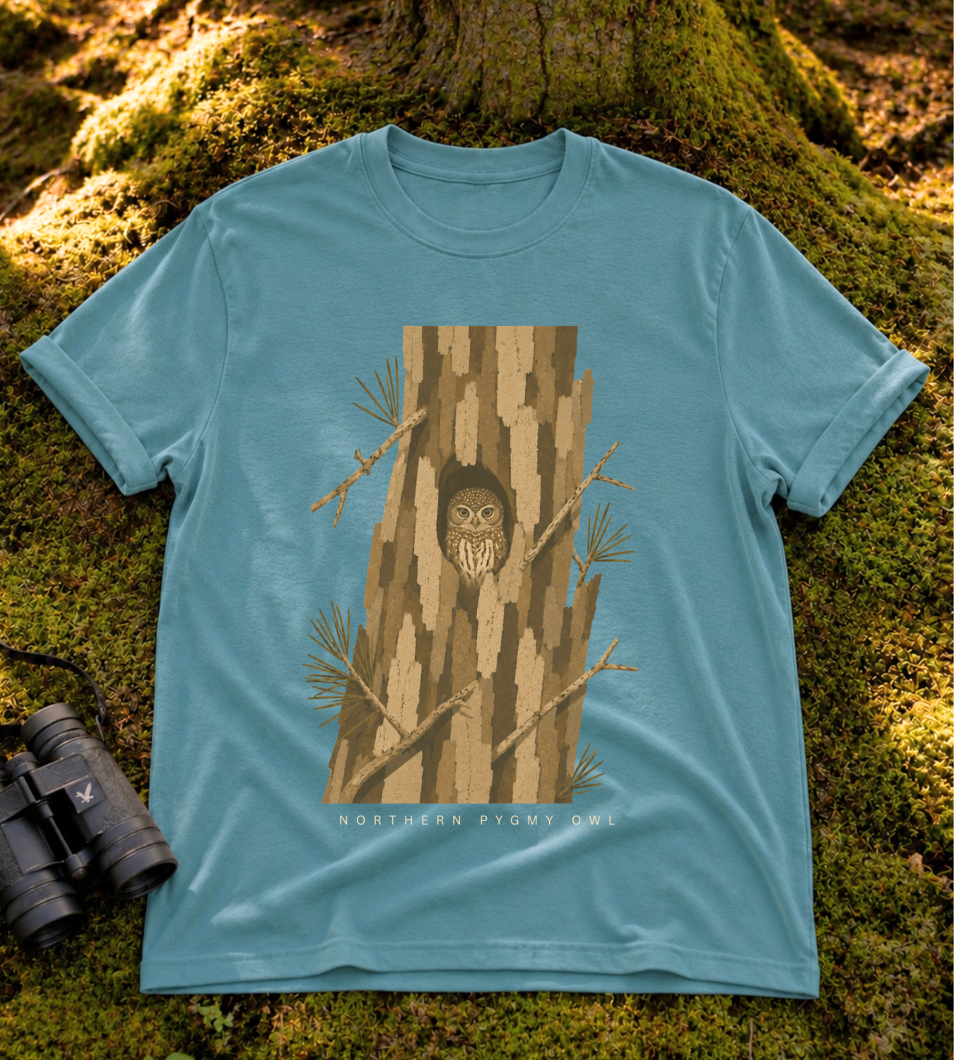 Camouflage Northern Pygmy Owl T Shirt