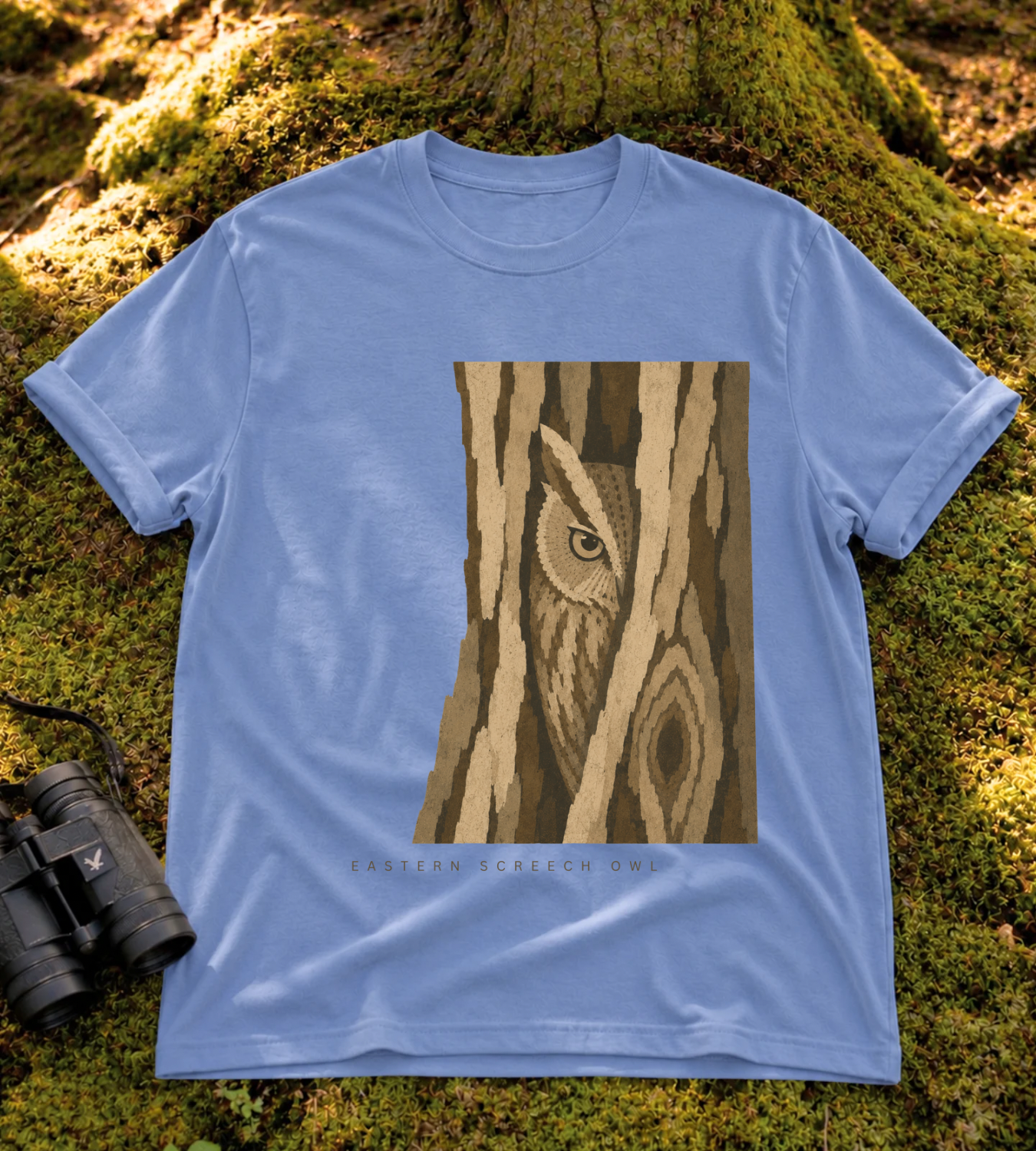 Camouflage Eastern Screech Owl T Shirt