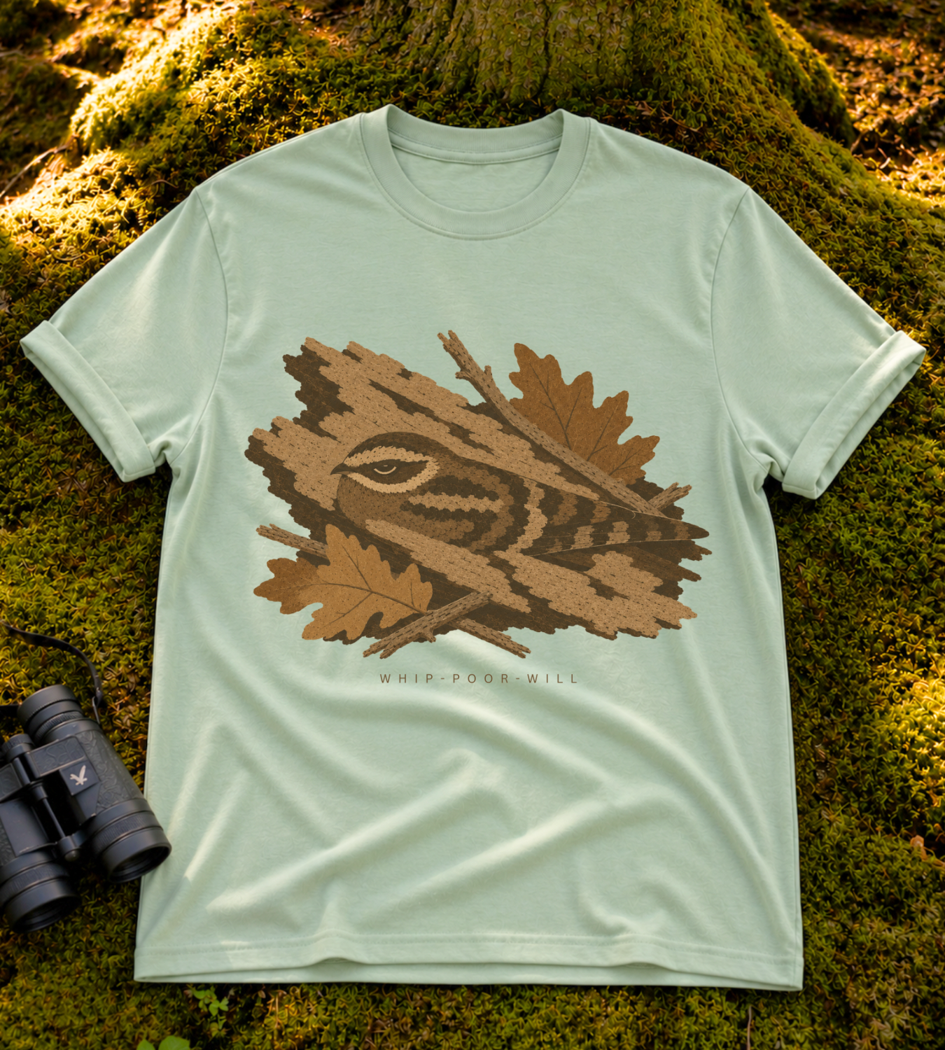 Camouflage Whip-poor-will T Shirt