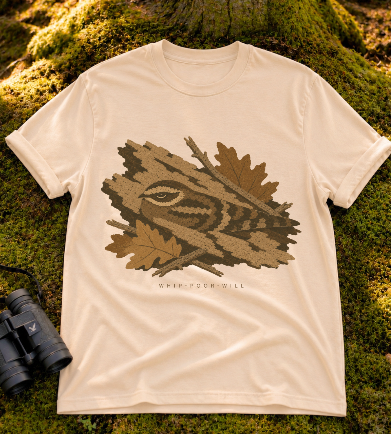 Camouflage Whip-poor-will T Shirt