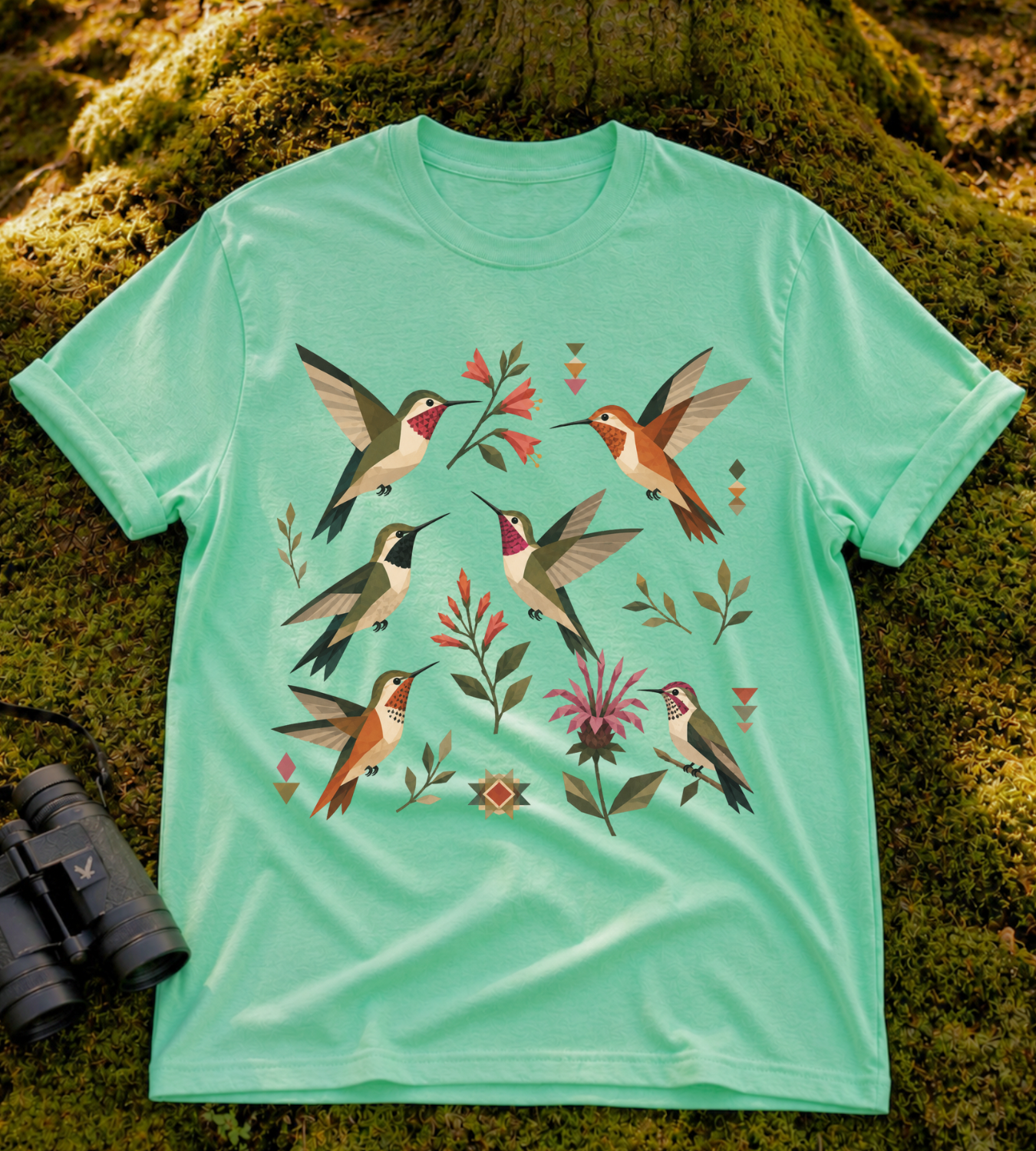Folk Art Hummingbird T Shirt