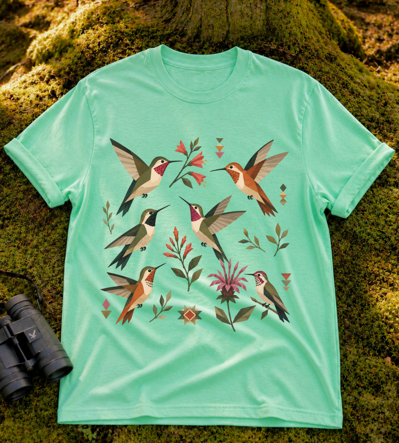 Folk Art Hummingbird T Shirt