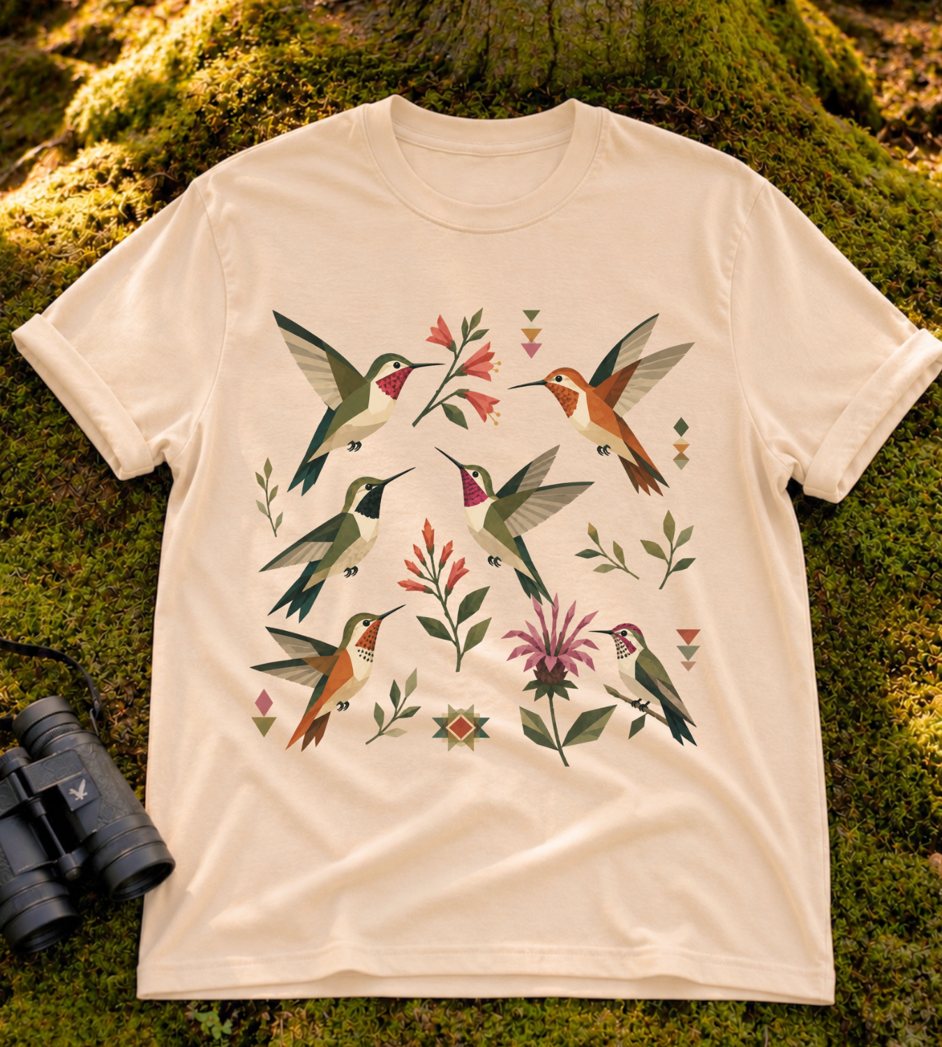 Folk Art Hummingbird T Shirt