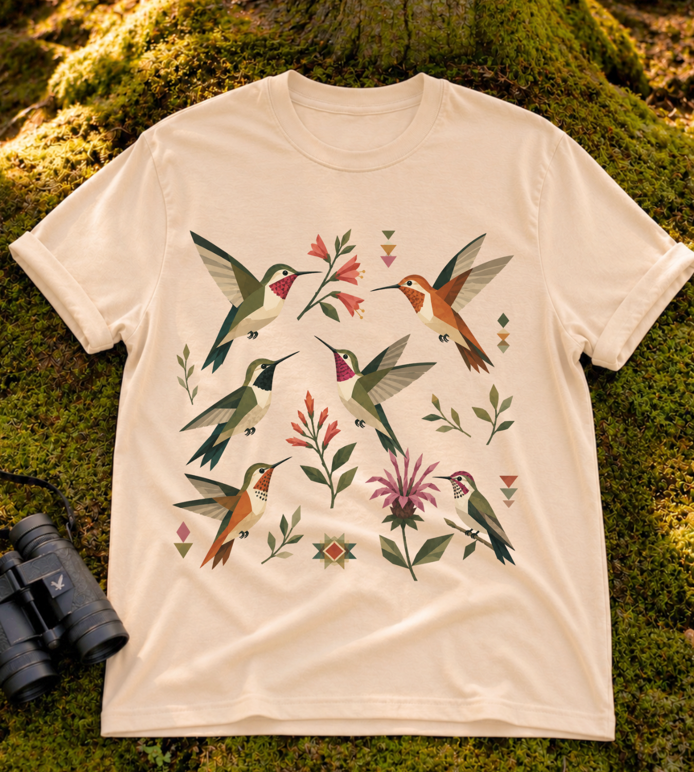 Folk Art Hummingbird T Shirt