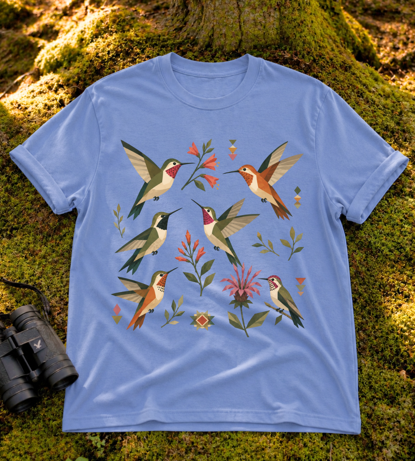 Folk Art Hummingbird T Shirt