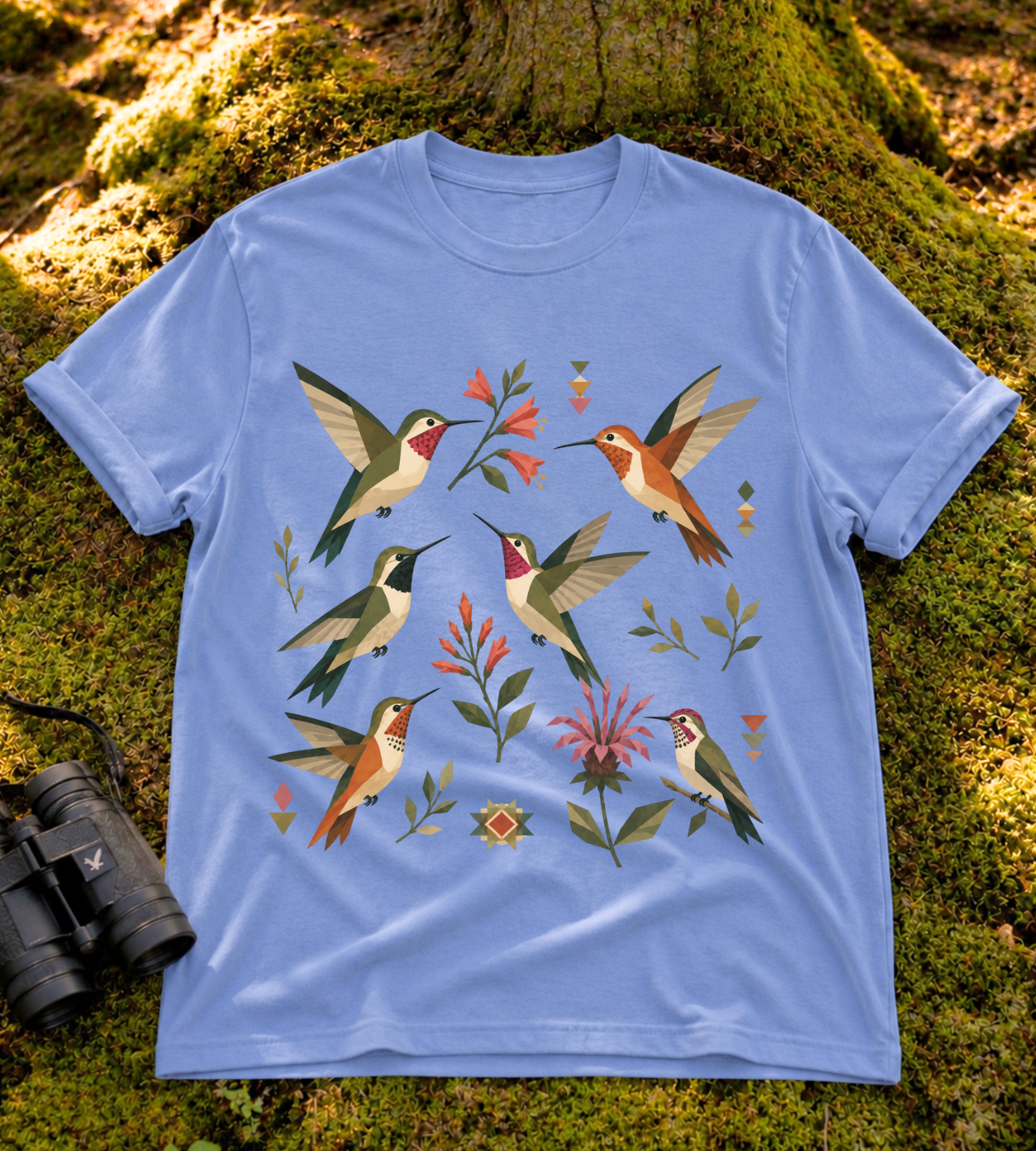 Folk Art Hummingbird T Shirt