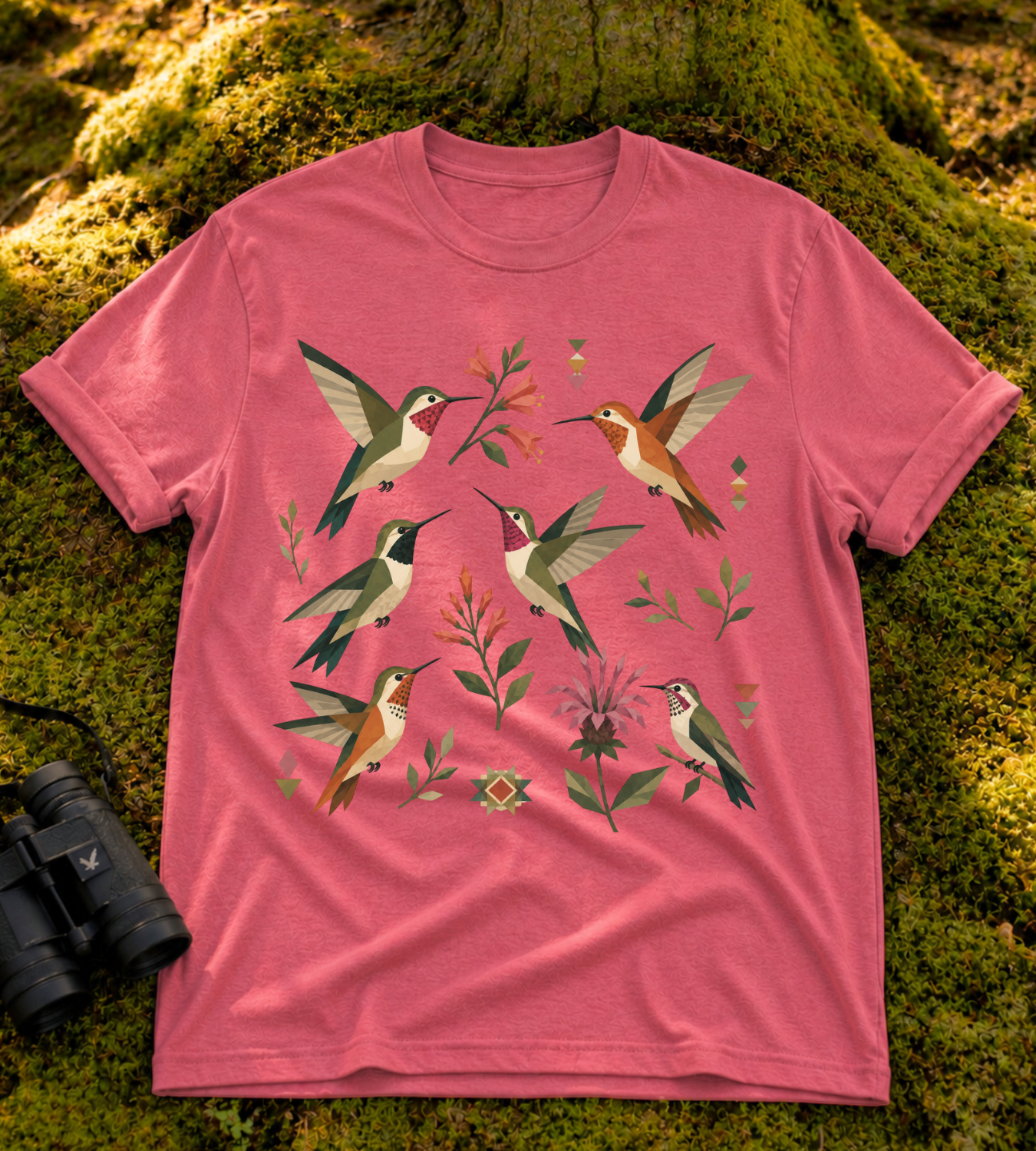 Folk Art Hummingbird T Shirt