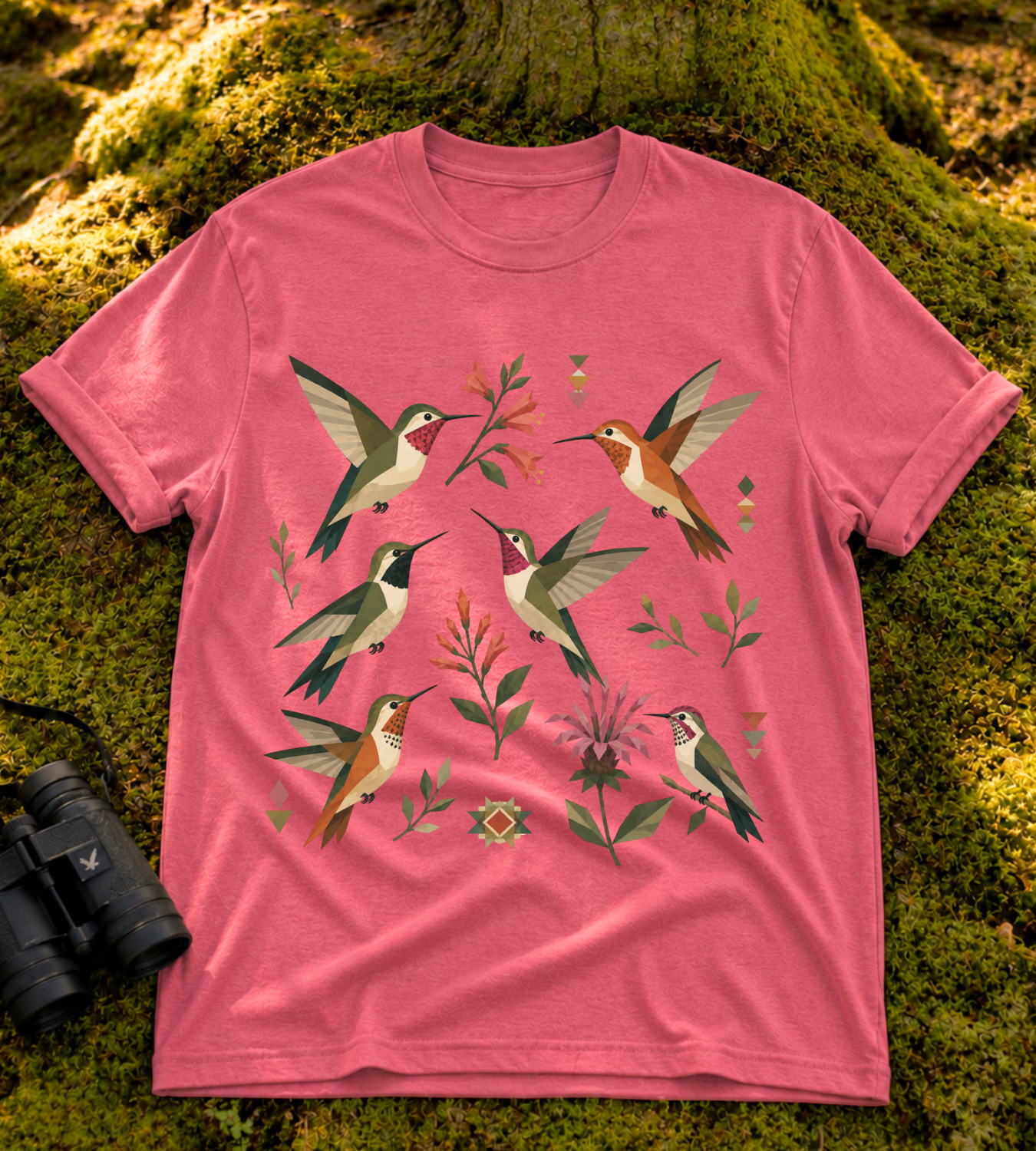 Folk Art Hummingbird T Shirt