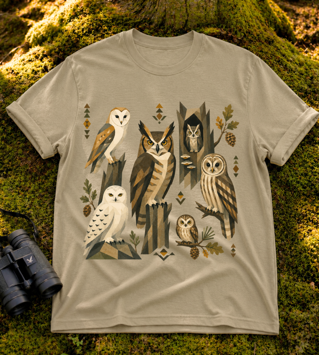 Folk Art Owls T Shirt