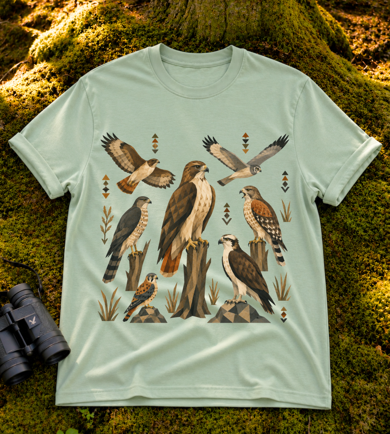 Folk Art Raptor T Shirt