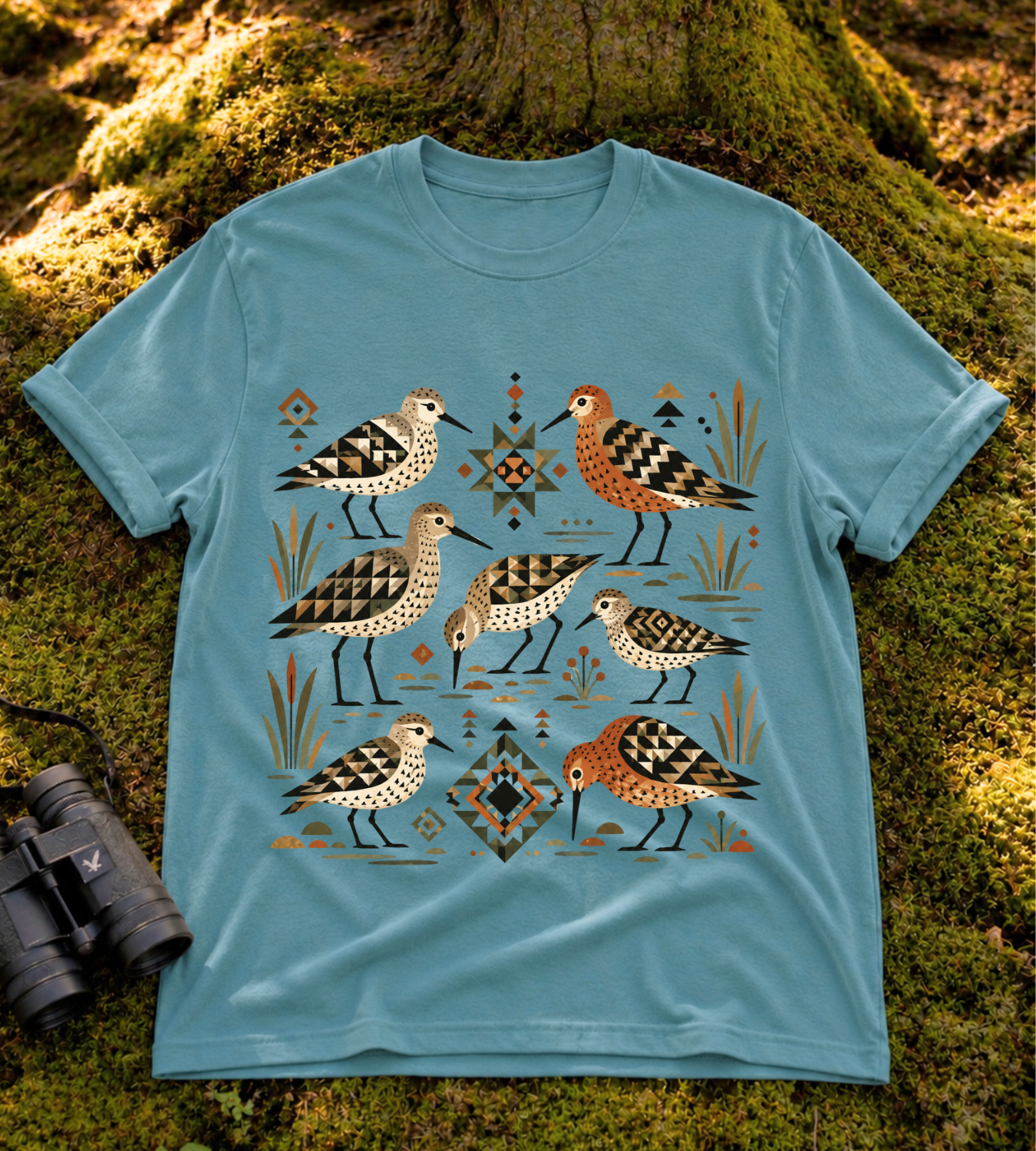 Folk Art Shorebirds T Shirt