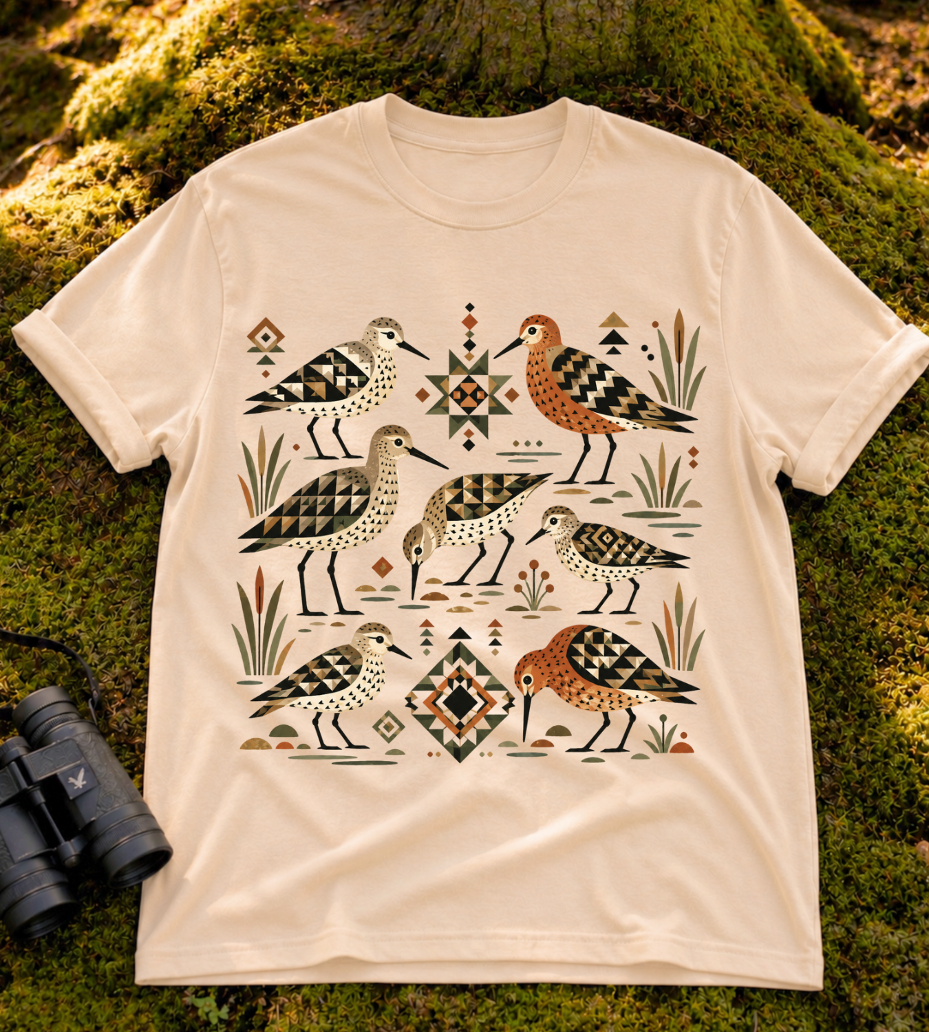 Folk Art Shorebirds T Shirt