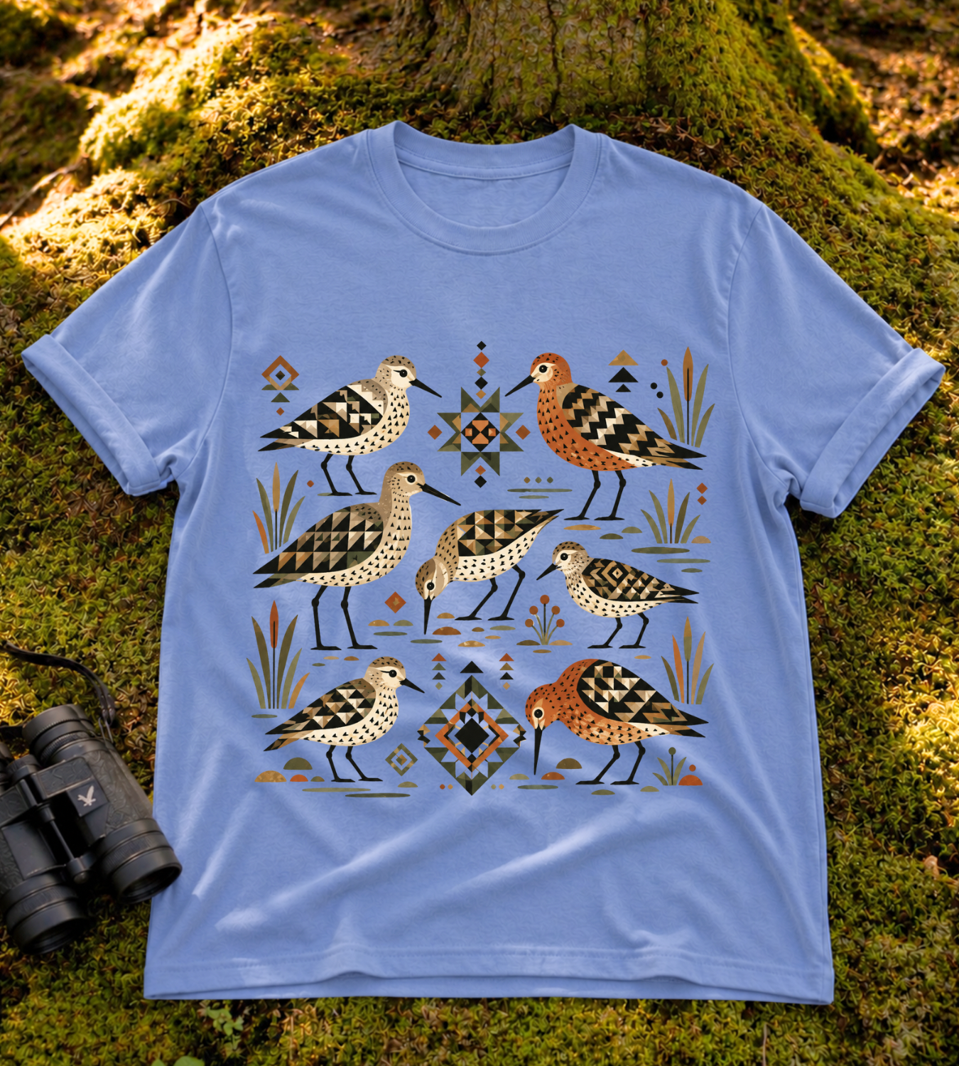 Folk Art Shorebirds T Shirt
